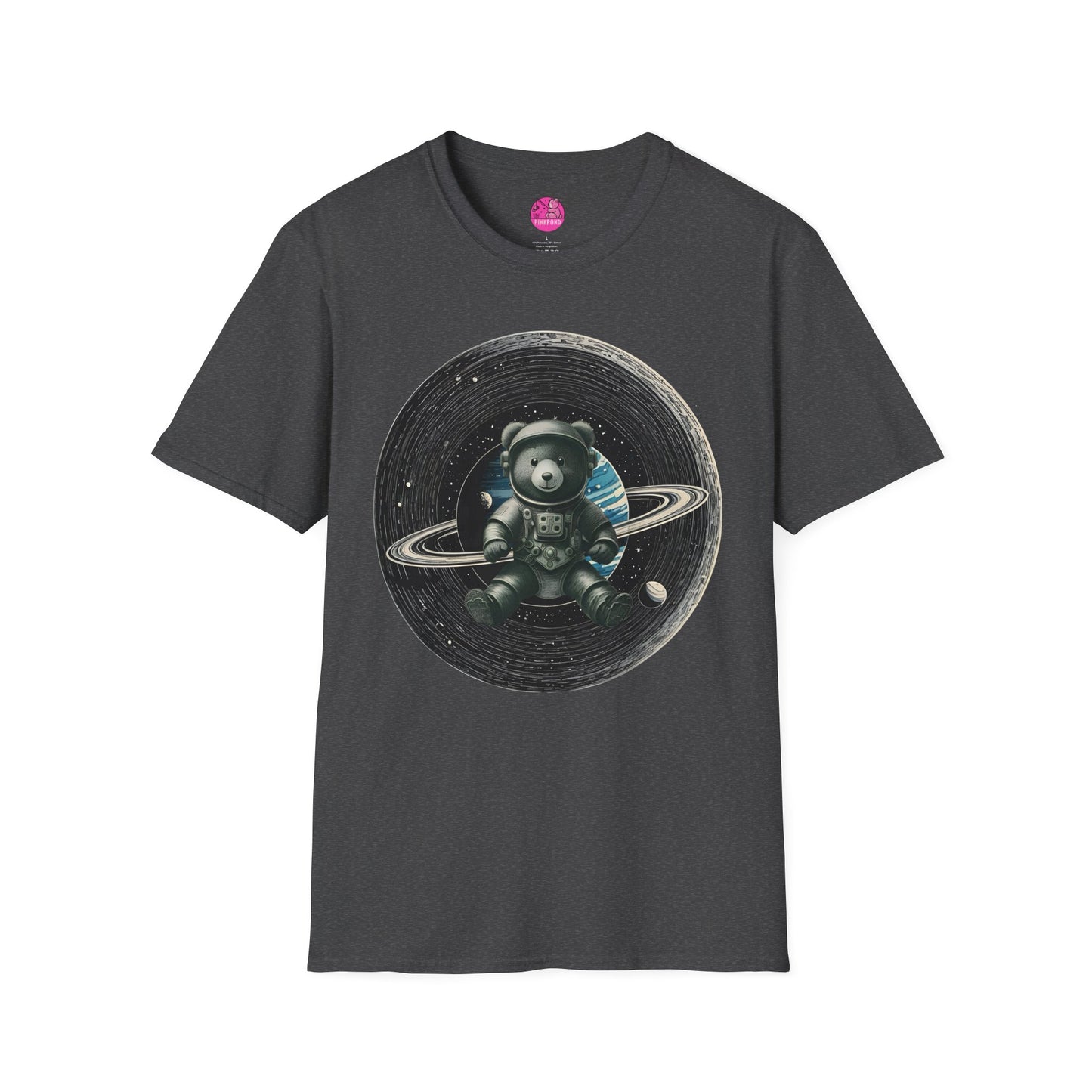 Cosmic Explorer Teddy T-Shirt - Spacefaring Bear Graphic Tee for Space Lovers and Adventurers