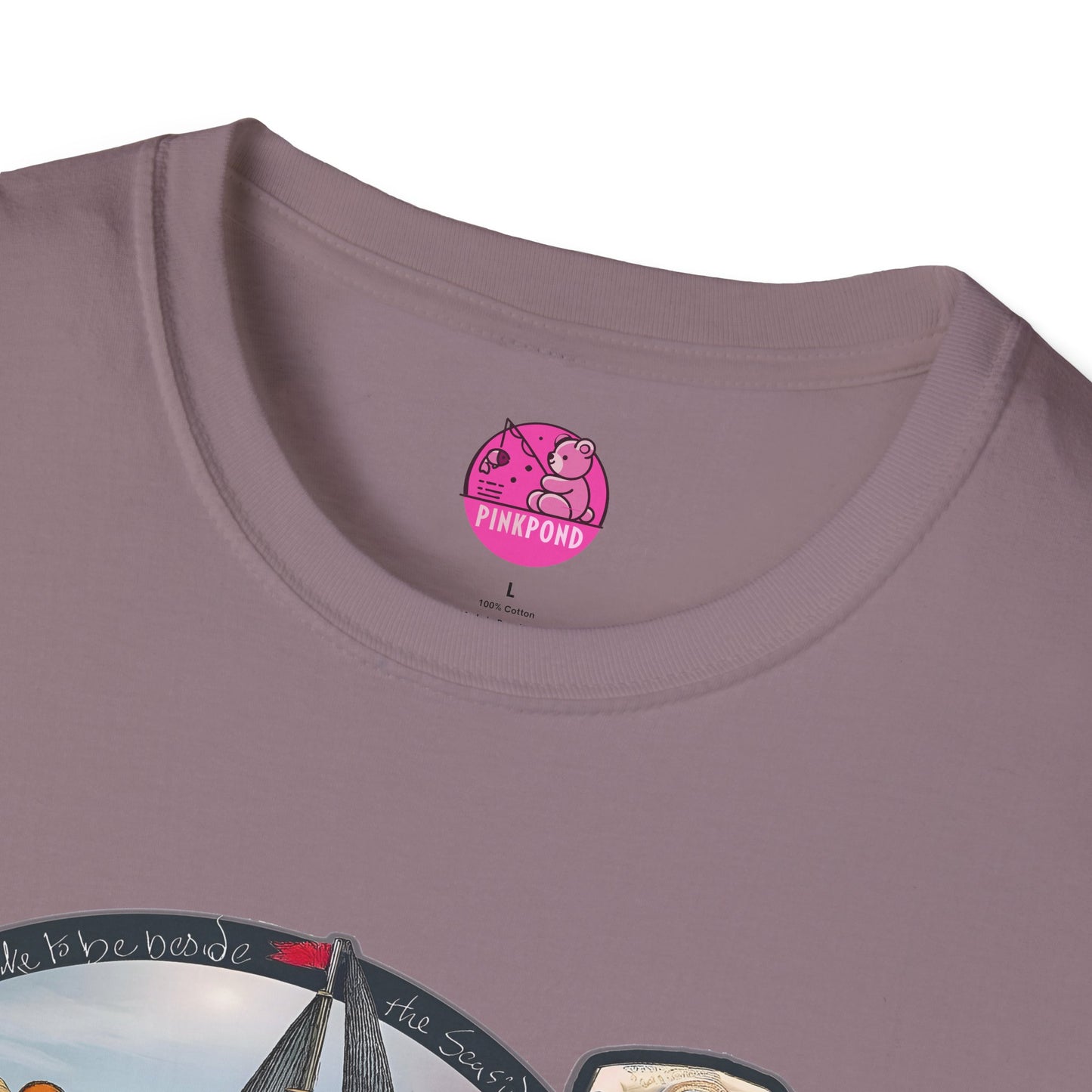 Nautical Tee - Beside the Sea Teddy Bear and Mermaid