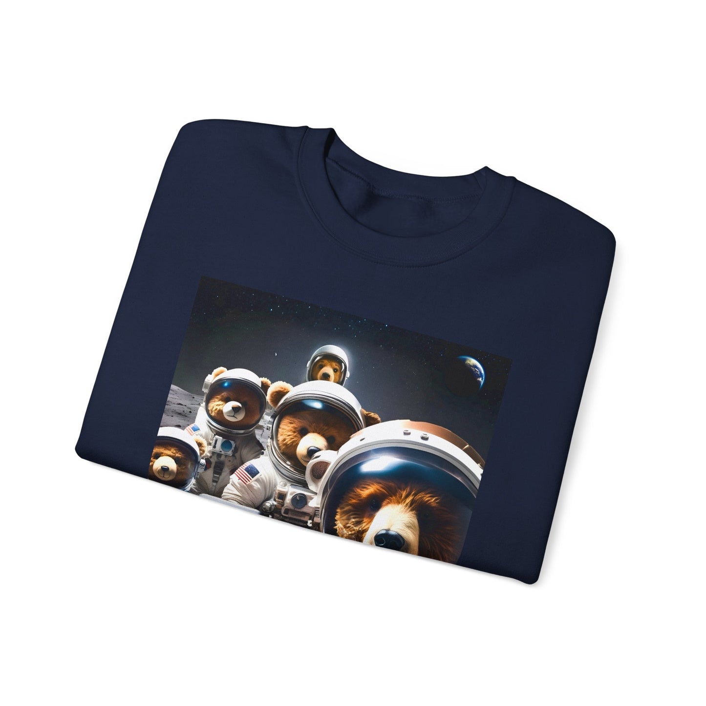Space Bears Selfie Sweatshirt - Moon Bears Astronaut Selfies Crewneck