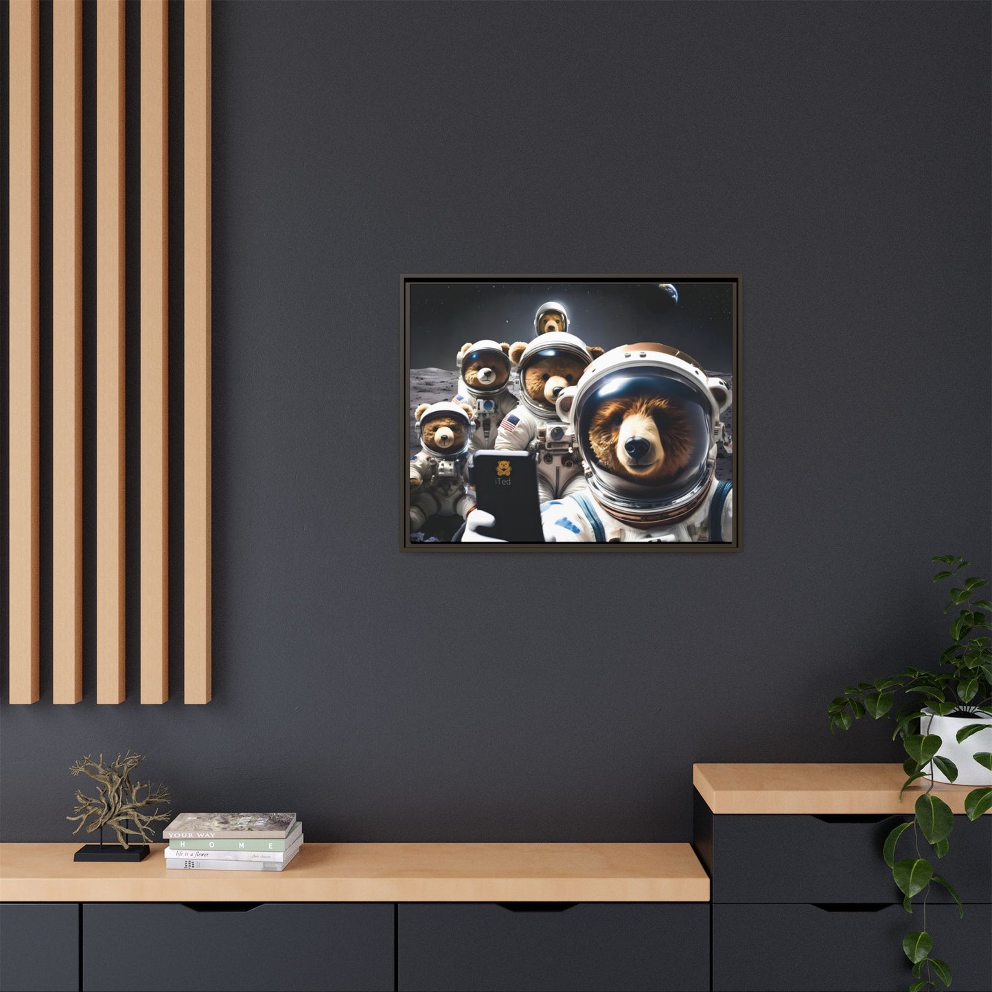 Canvas Print - Mooning Bear Selfie by Andrew McCarter
