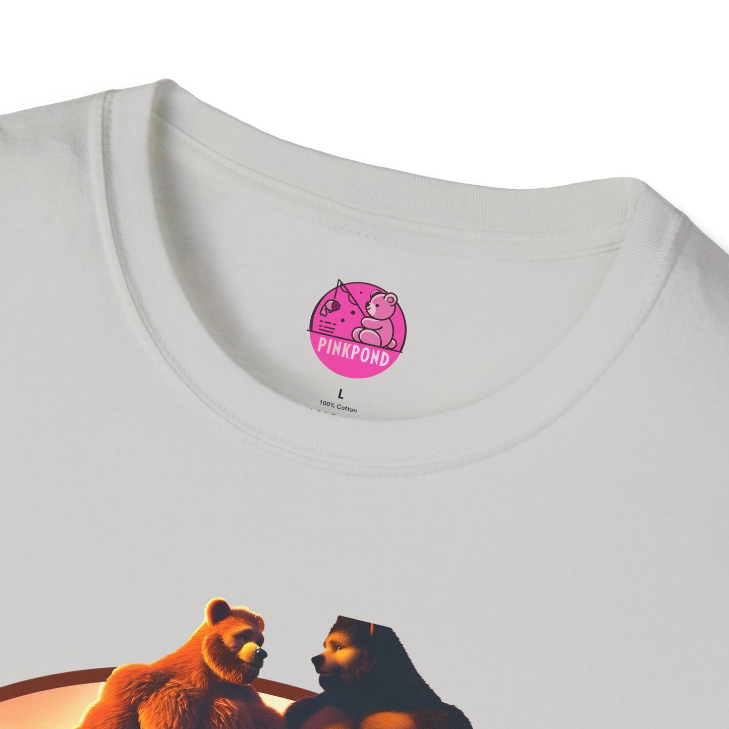 Bear Life is a Beach Unisex T-Shirt - Pride Bear Sunset Design
