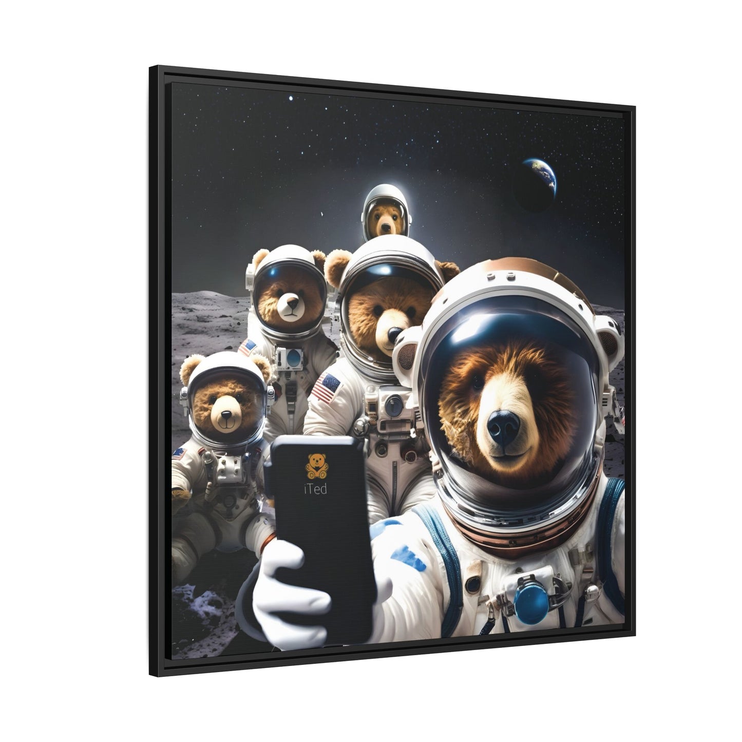 Canvas Print - Mooning Bear Selfie by Andrew McCarter