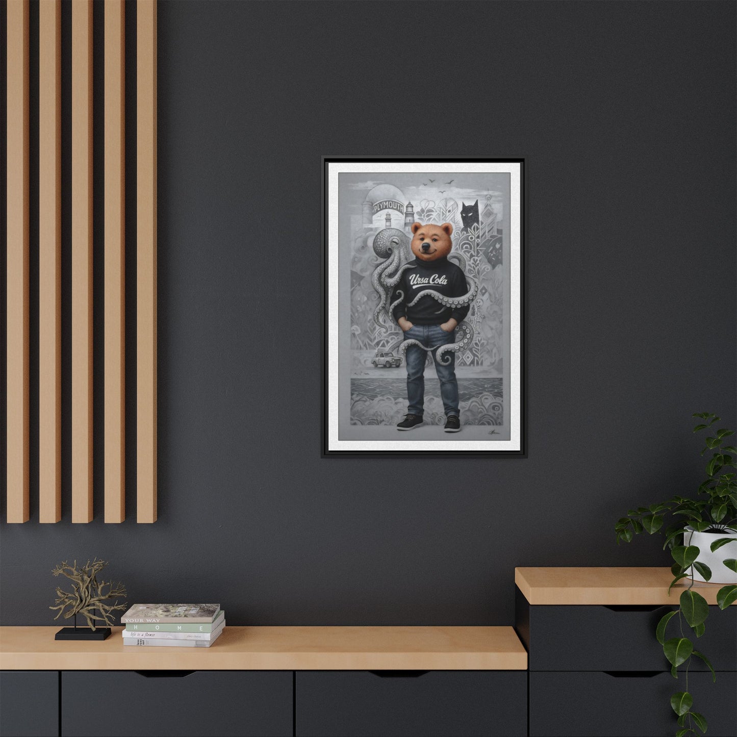 PinkPond Canvas Art Print – An Invasion of Octopi Was Announced on the News. Who Can Save Us?!