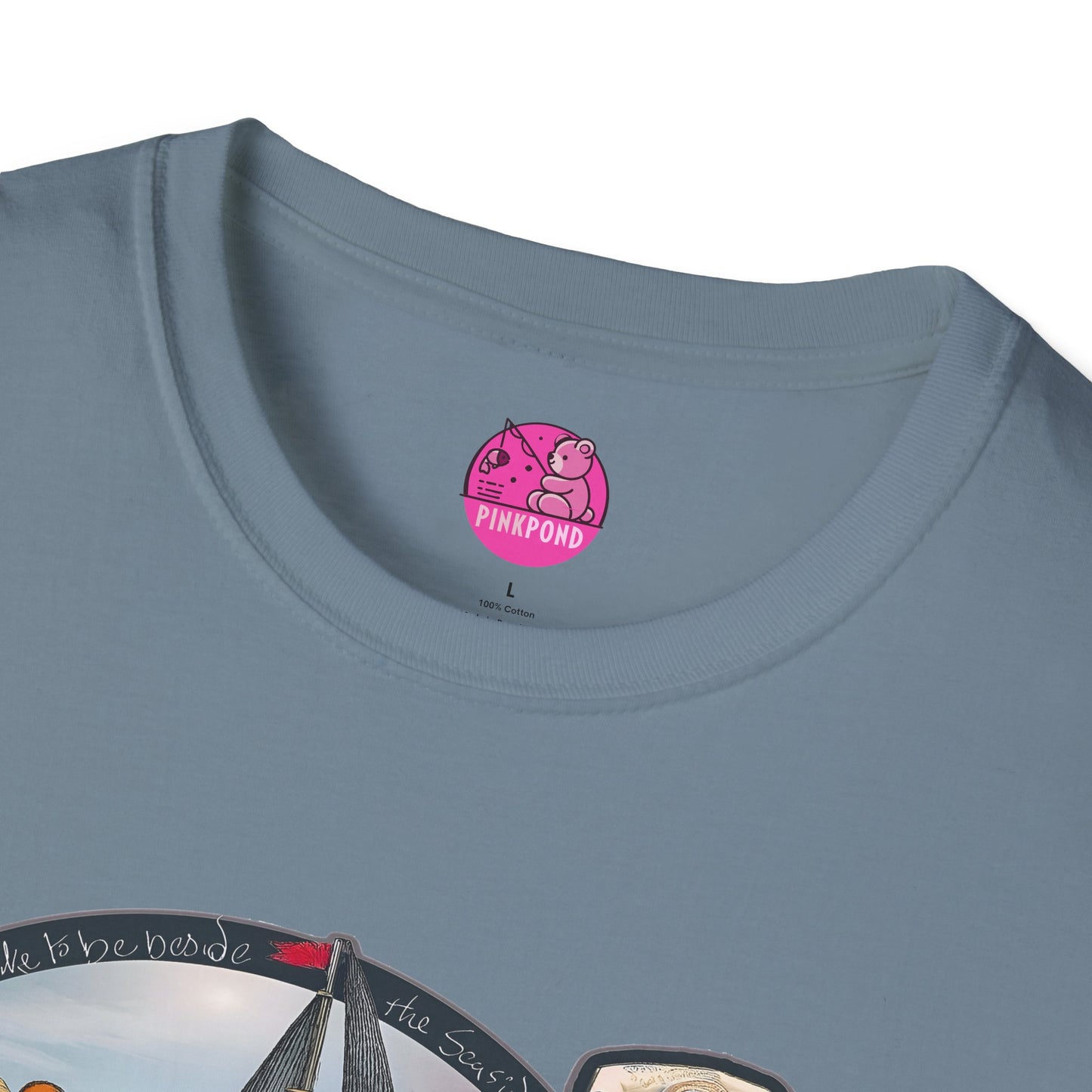 Nautical Tee - Beside the Sea Teddy Bear and Mermaid