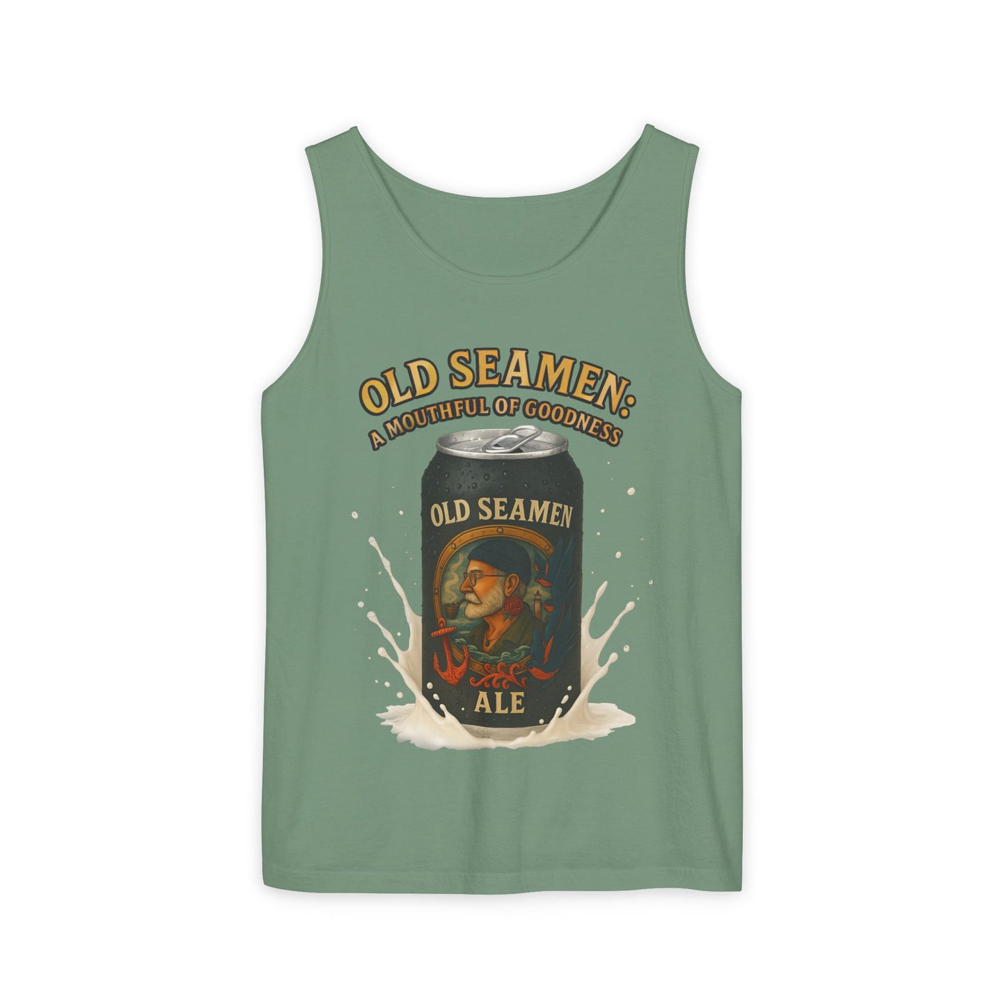 Tank Top Old Seamen Ale T-Shirt Vintage Beer Can Art Naughty Wink