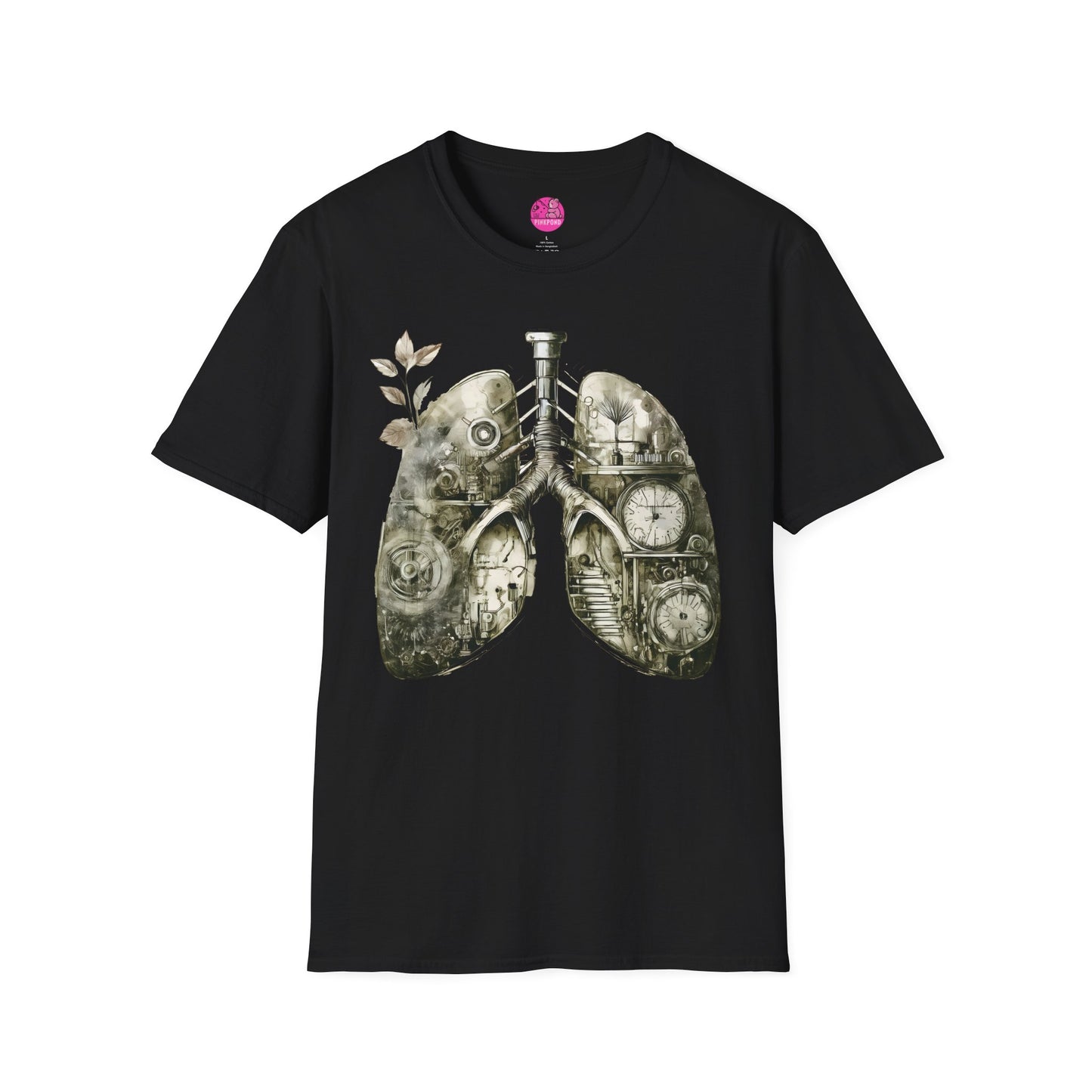 Steampunk T-Shirt 'Breathe In, Wind Up' PinkPond Tee