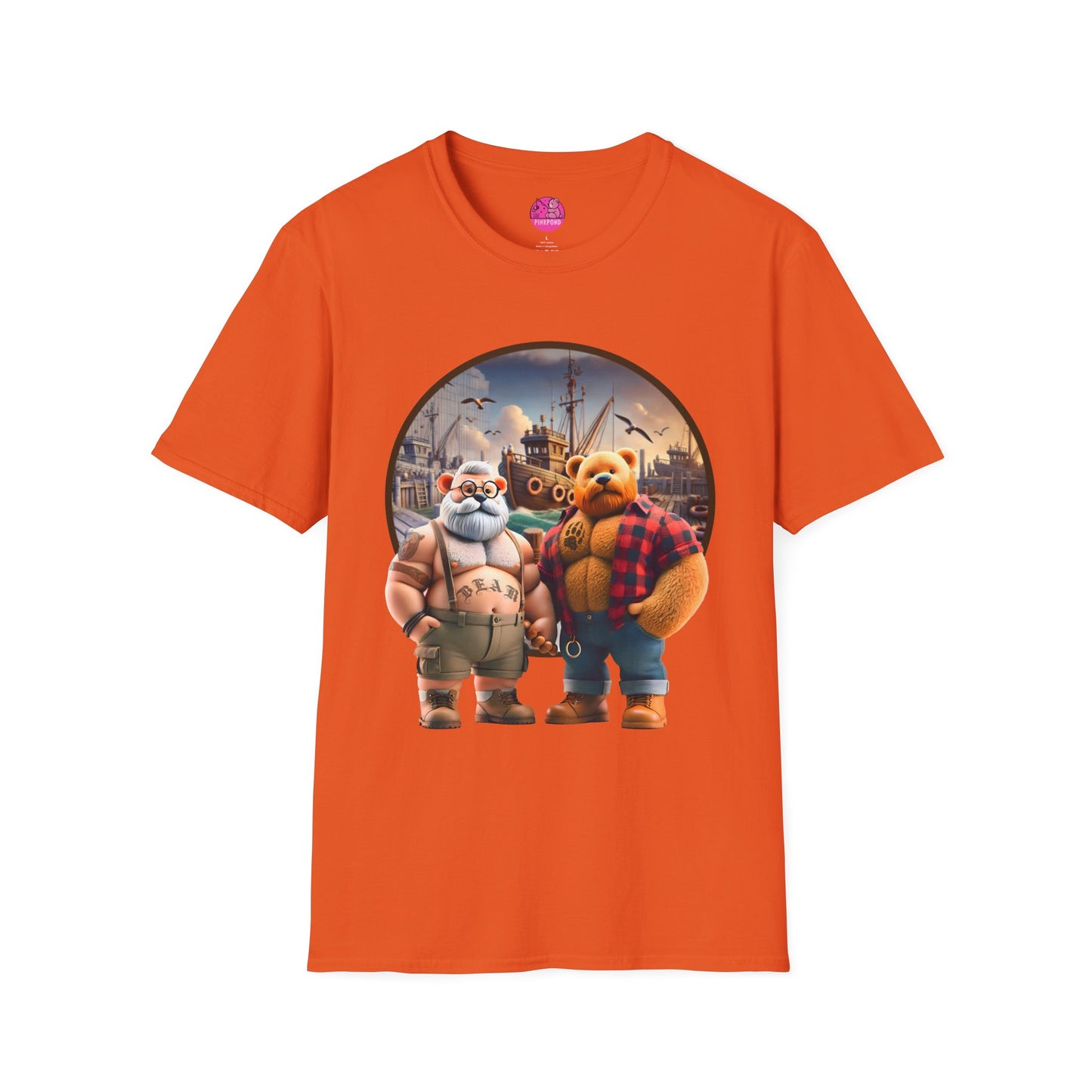 Dockside Daddies T-Shirt - Rugged Bear Seafaring Vibes Tee