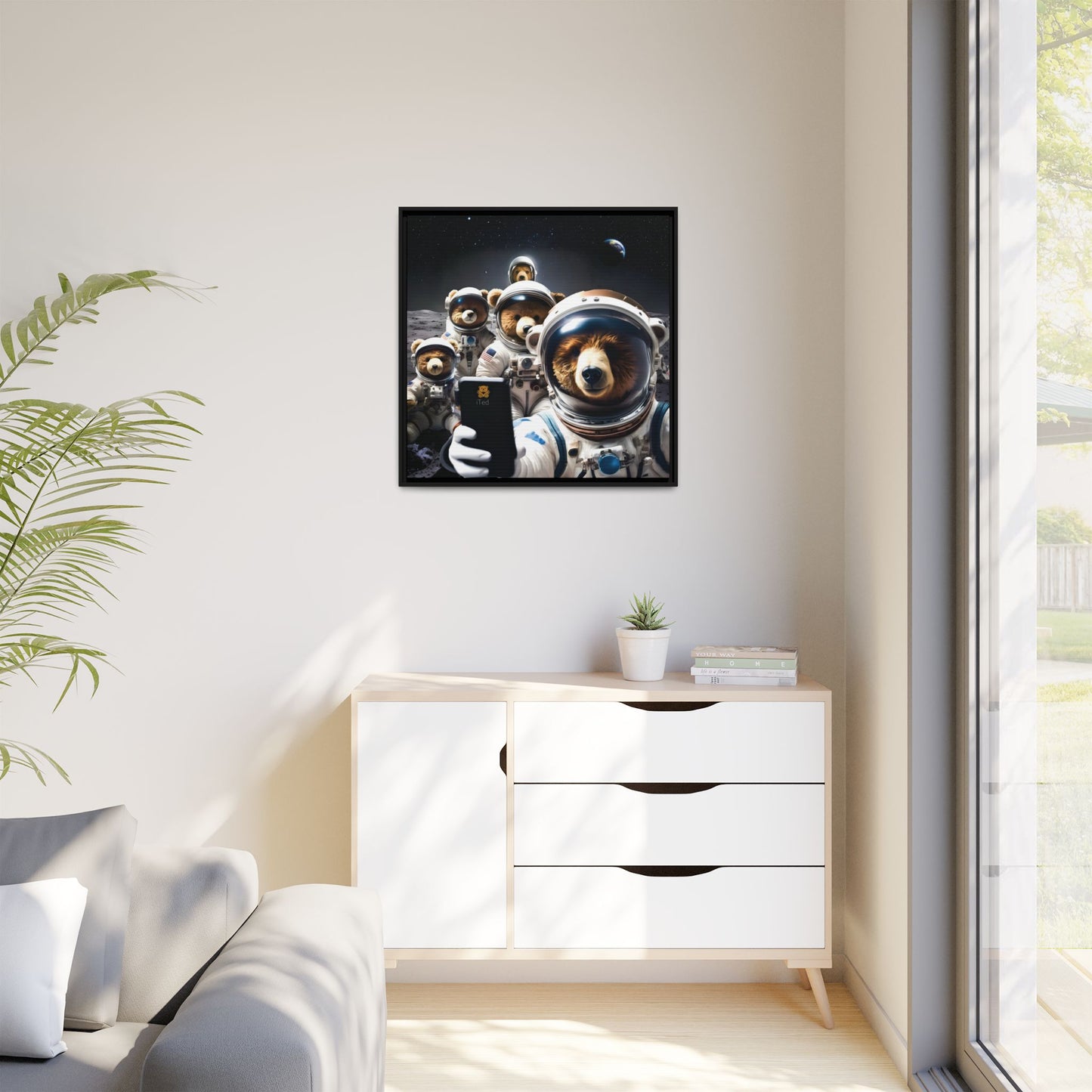 Canvas Print - Mooning Bear Selfie by Andrew McCarter
