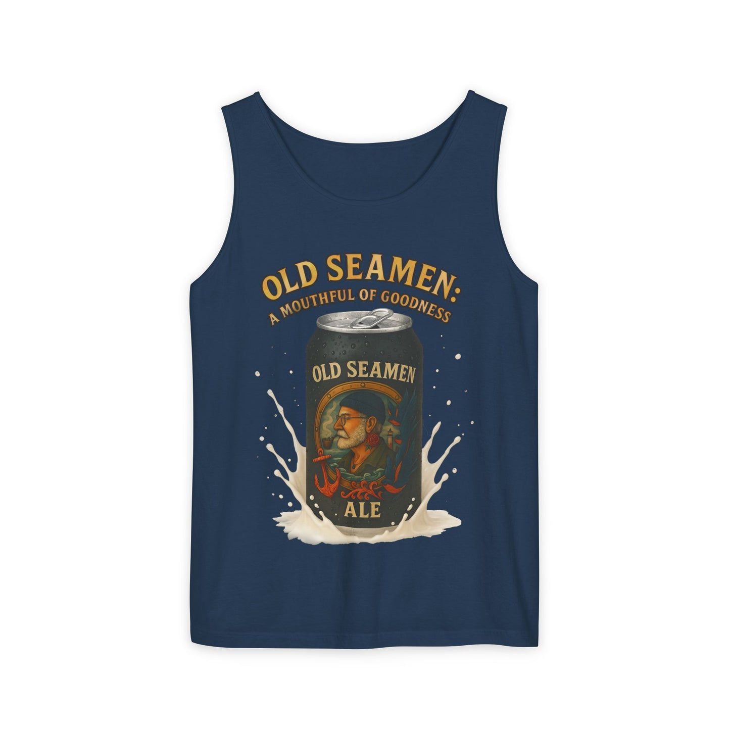 Tank Top Old Seamen Ale T-Shirt Vintage Beer Can Art Naughty Wink