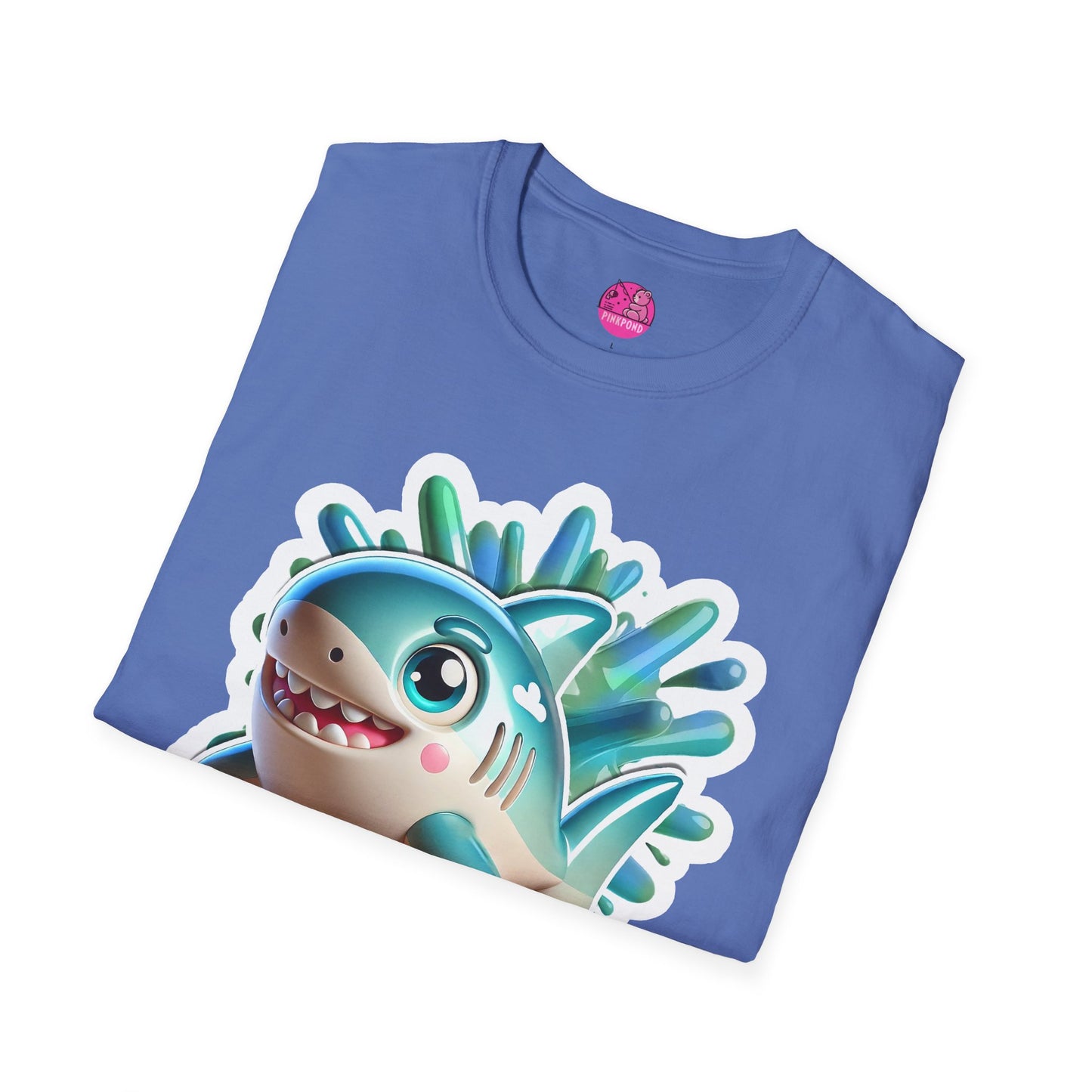 Marky the Shark Tee - Dive into fun - Unisex Softstyle T-Shirt for Ocean lovers