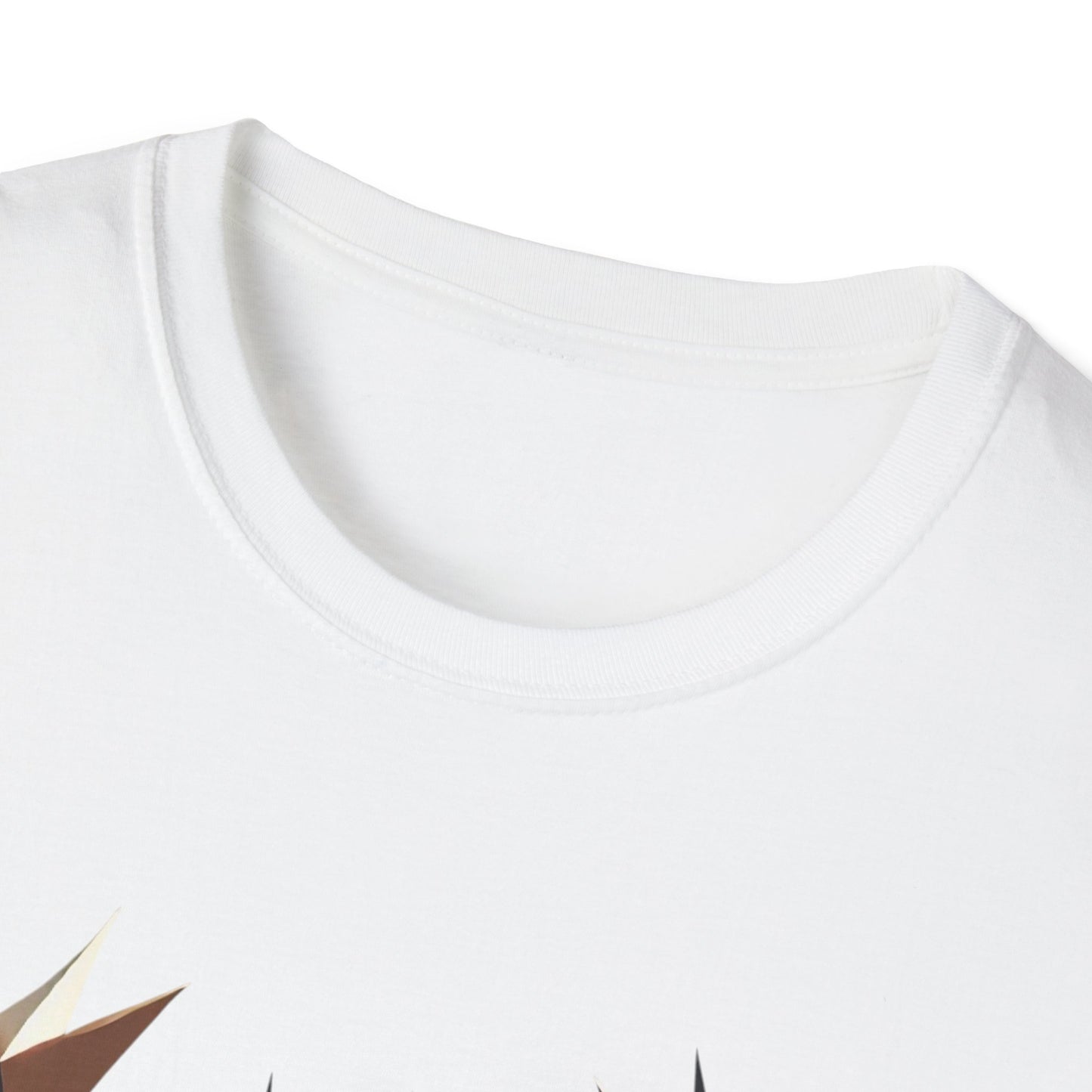 Abstract Geometric Deer Unisex Softstyle T-Shirt - Modern Nature Design