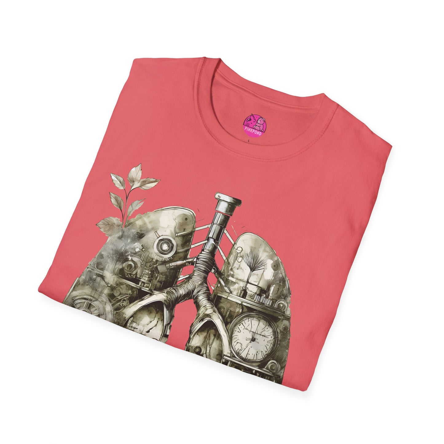 Steampunk T-Shirt 'Breathe In, Wind Up' PinkPond Tee