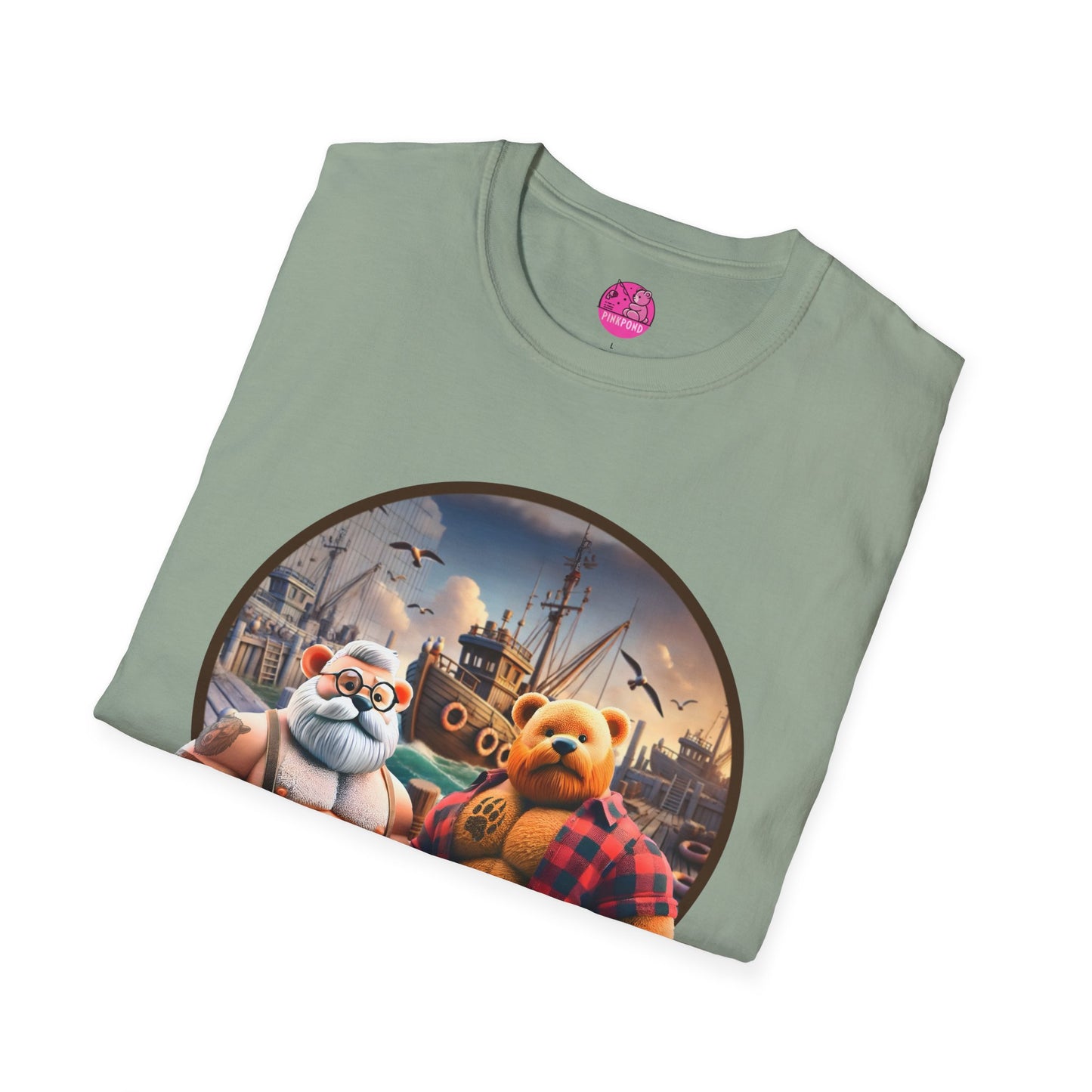 Dockside Daddies T-Shirt - Rugged Bear Seafaring Vibes Tee