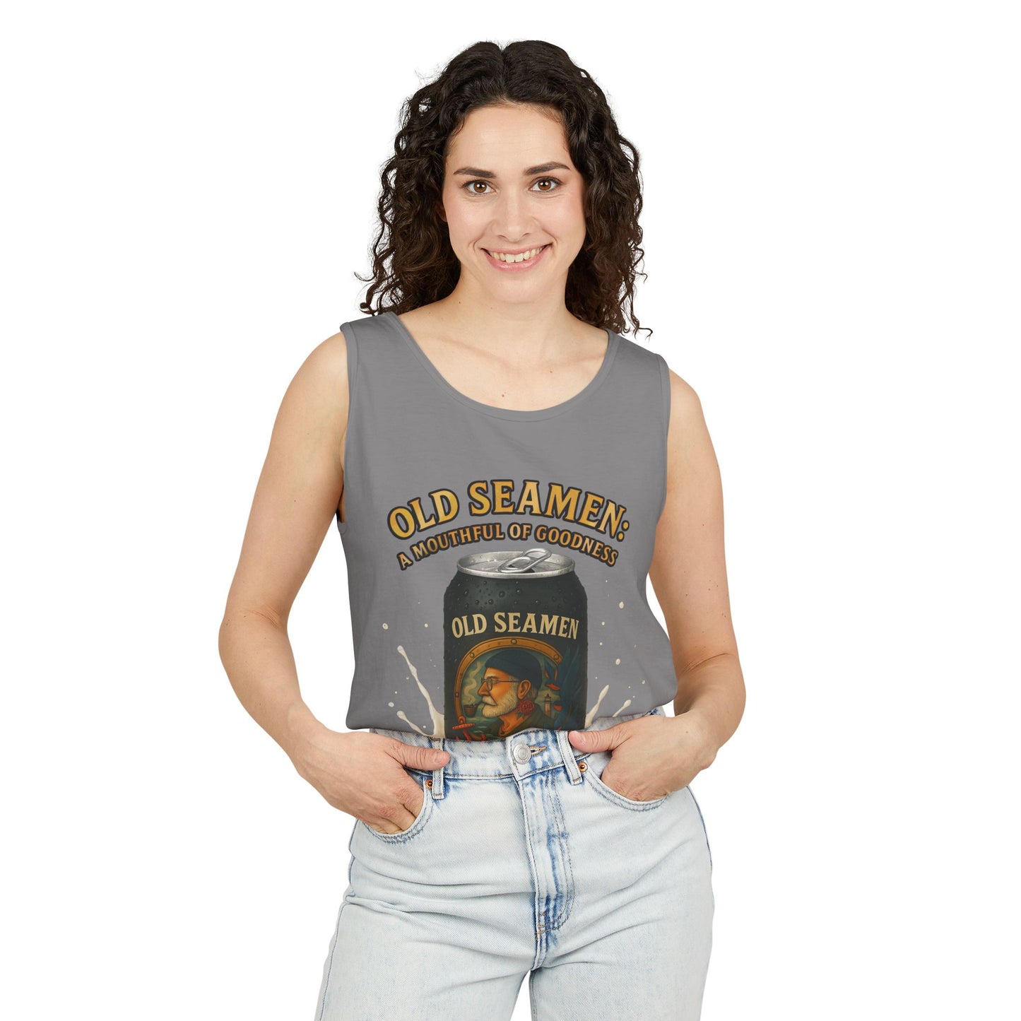 Tank Top Old Seamen Ale T-Shirt Vintage Beer Can Art Naughty Wink