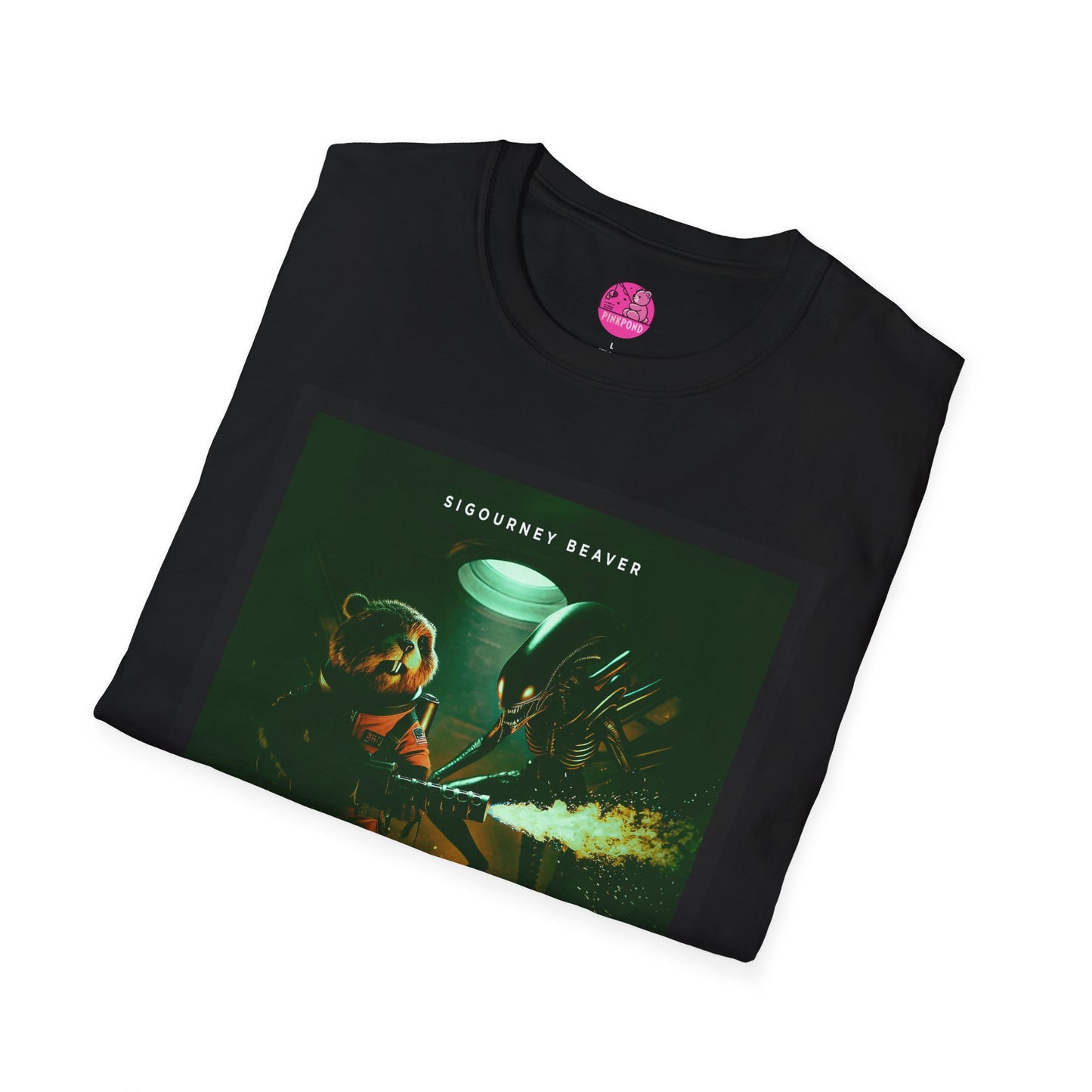 Xeno -Green Alien Parody Sci-Fi T-Shirt Featuring Sigourney Beaver