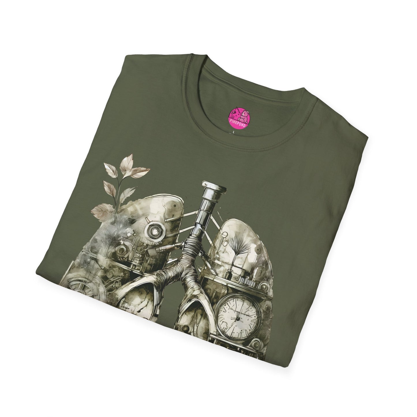 Steampunk T-Shirt 'Breathe In, Wind Up' PinkPond Tee