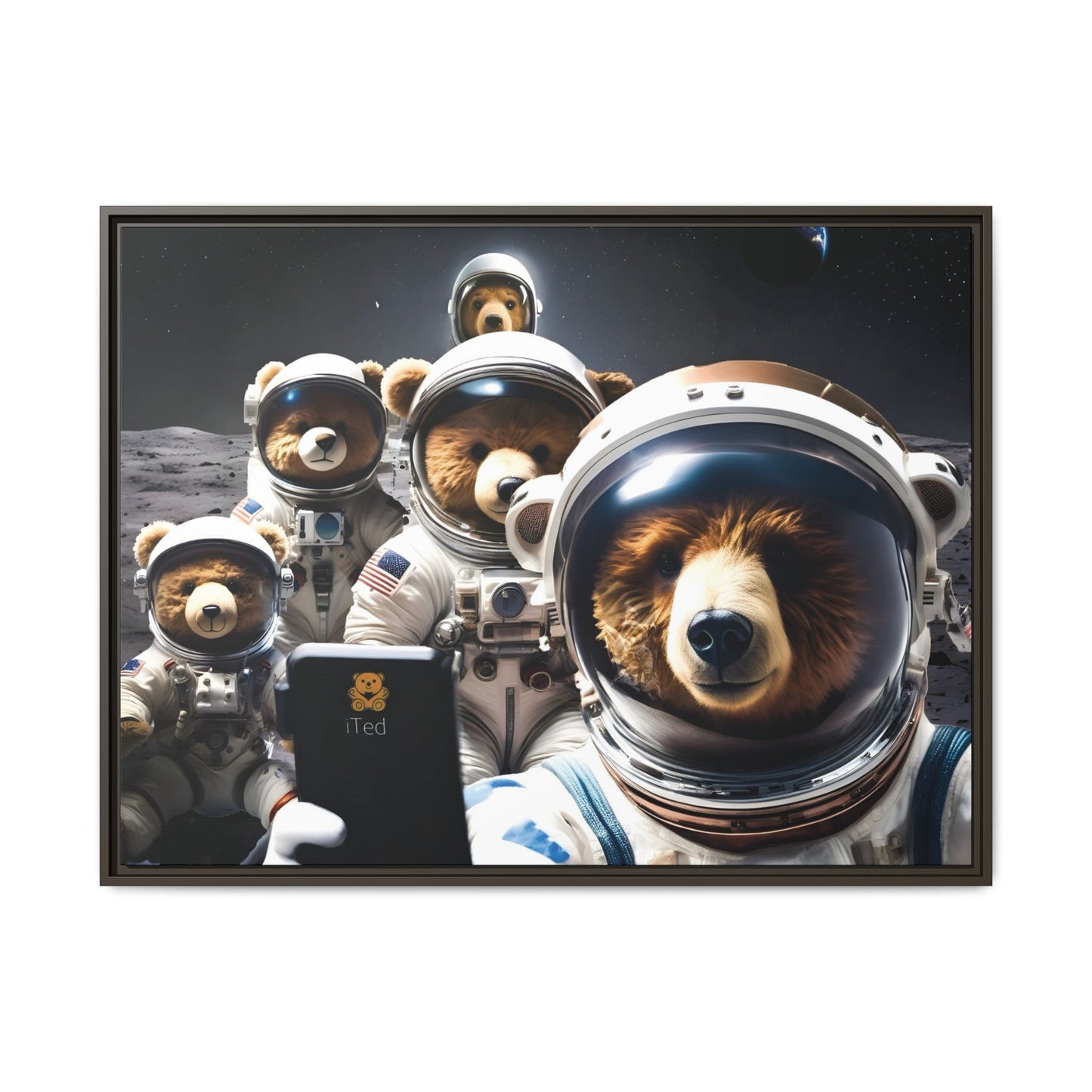 Canvas Print - Mooning Bear Selfie by Andrew McCarter