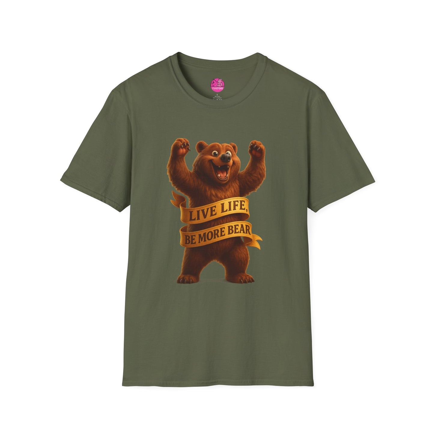 Be More Bear Tee - Softstyle T-Shirt by PinkPond