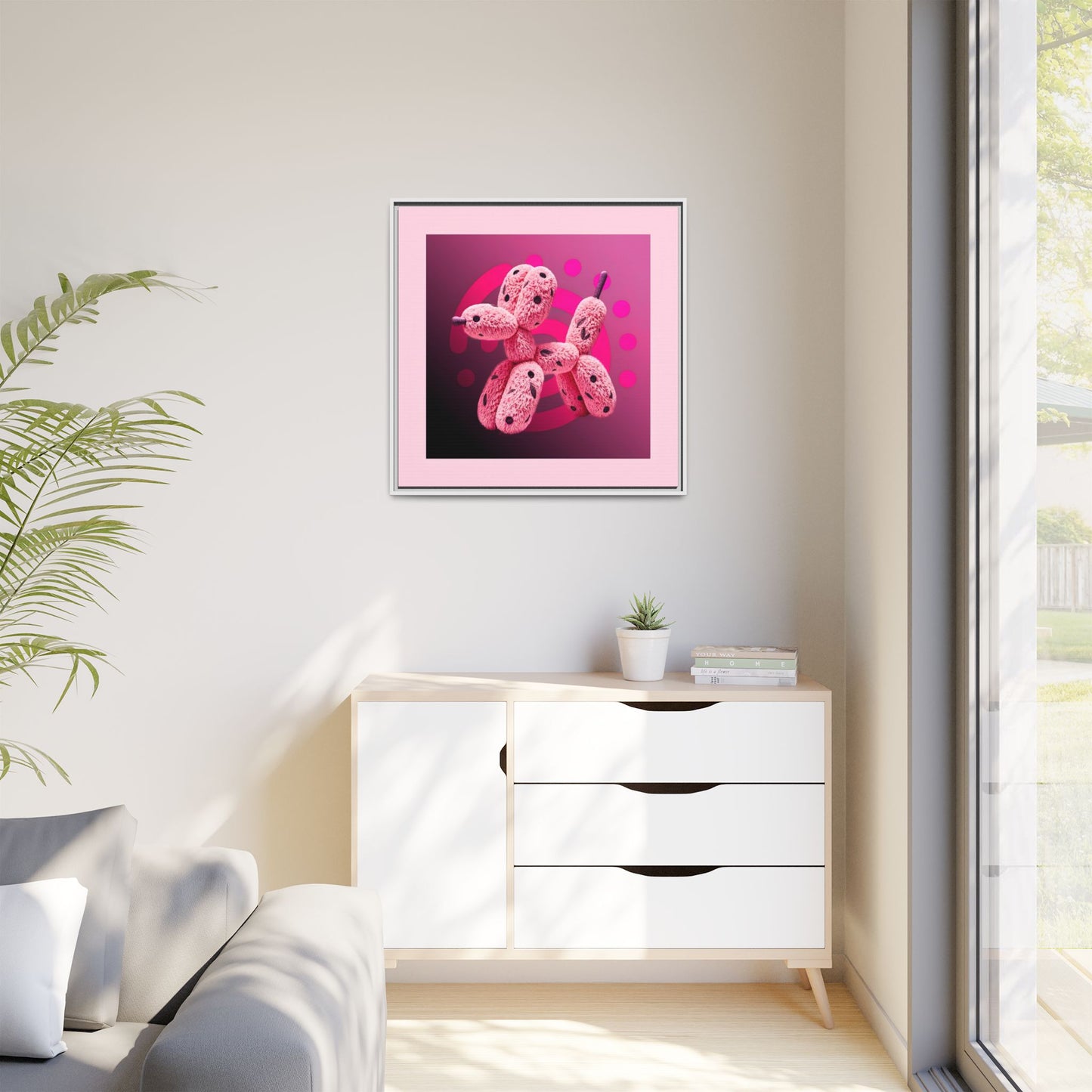 Canvas Art Print - Furry Balloon Dog