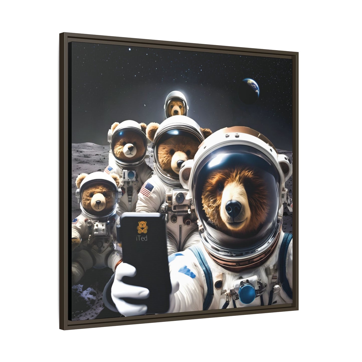 Canvas Print - Mooning Bear Selfie by Andrew McCarter