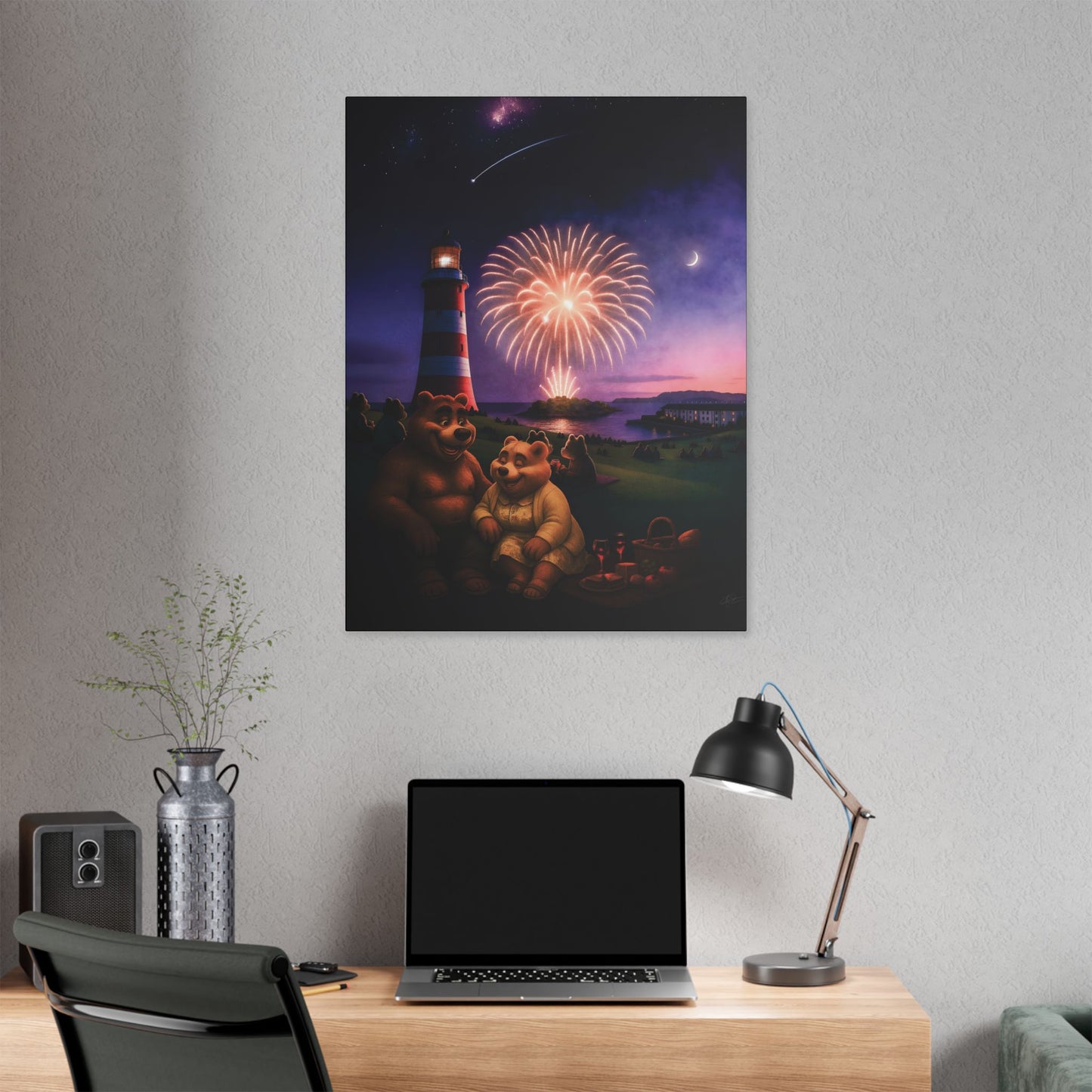 Art Canvas - The Firework Contest by Andrew McCarter