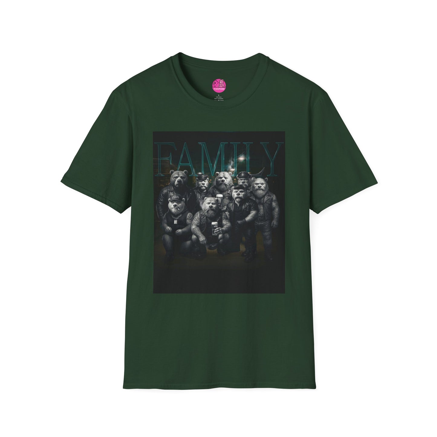 Unisex Tee - FAMILY PinkPond Signature Tough Bear Brotherhood Pride Shirt
