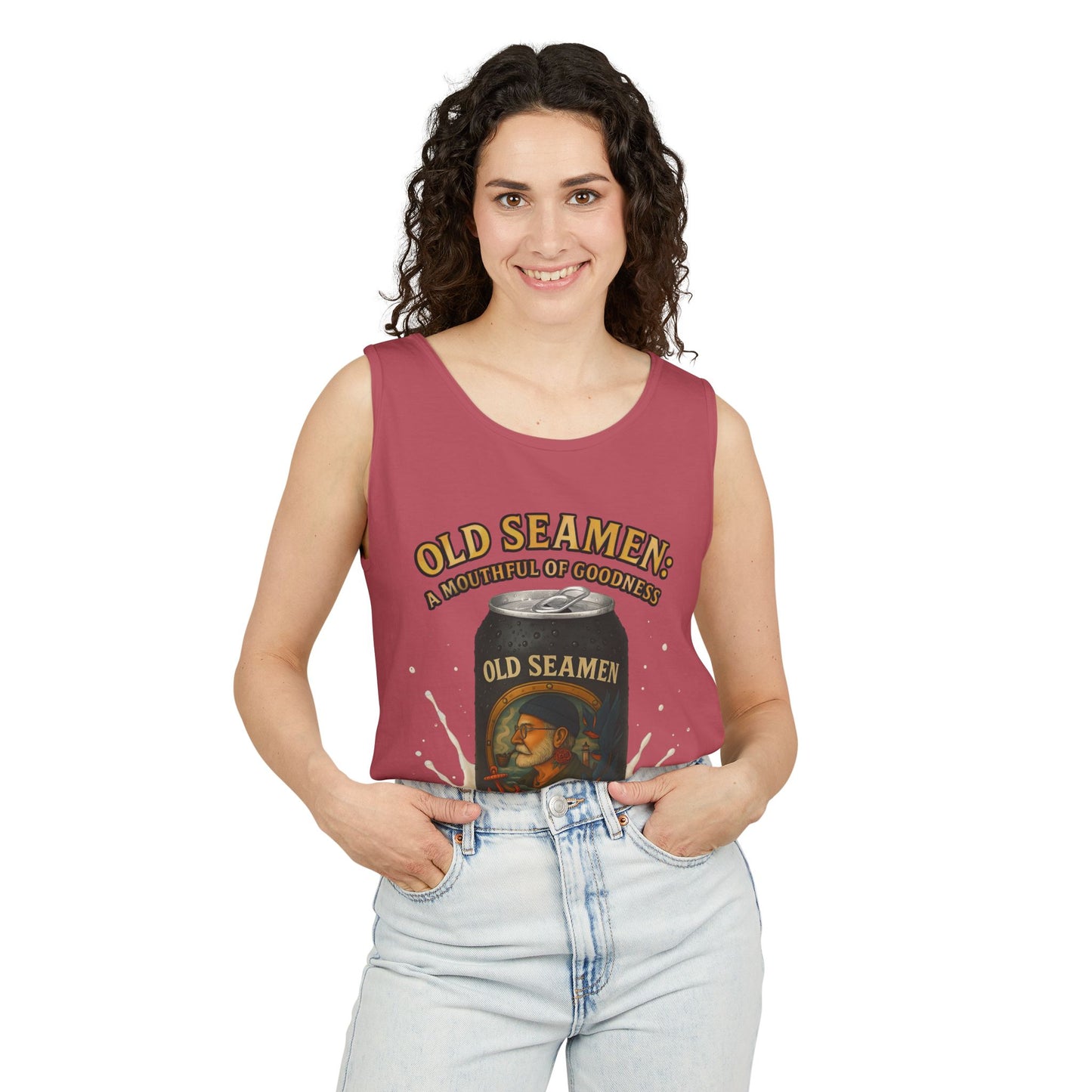 Tank Top Old Seamen Ale T-Shirt Vintage Beer Can Art Naughty Wink