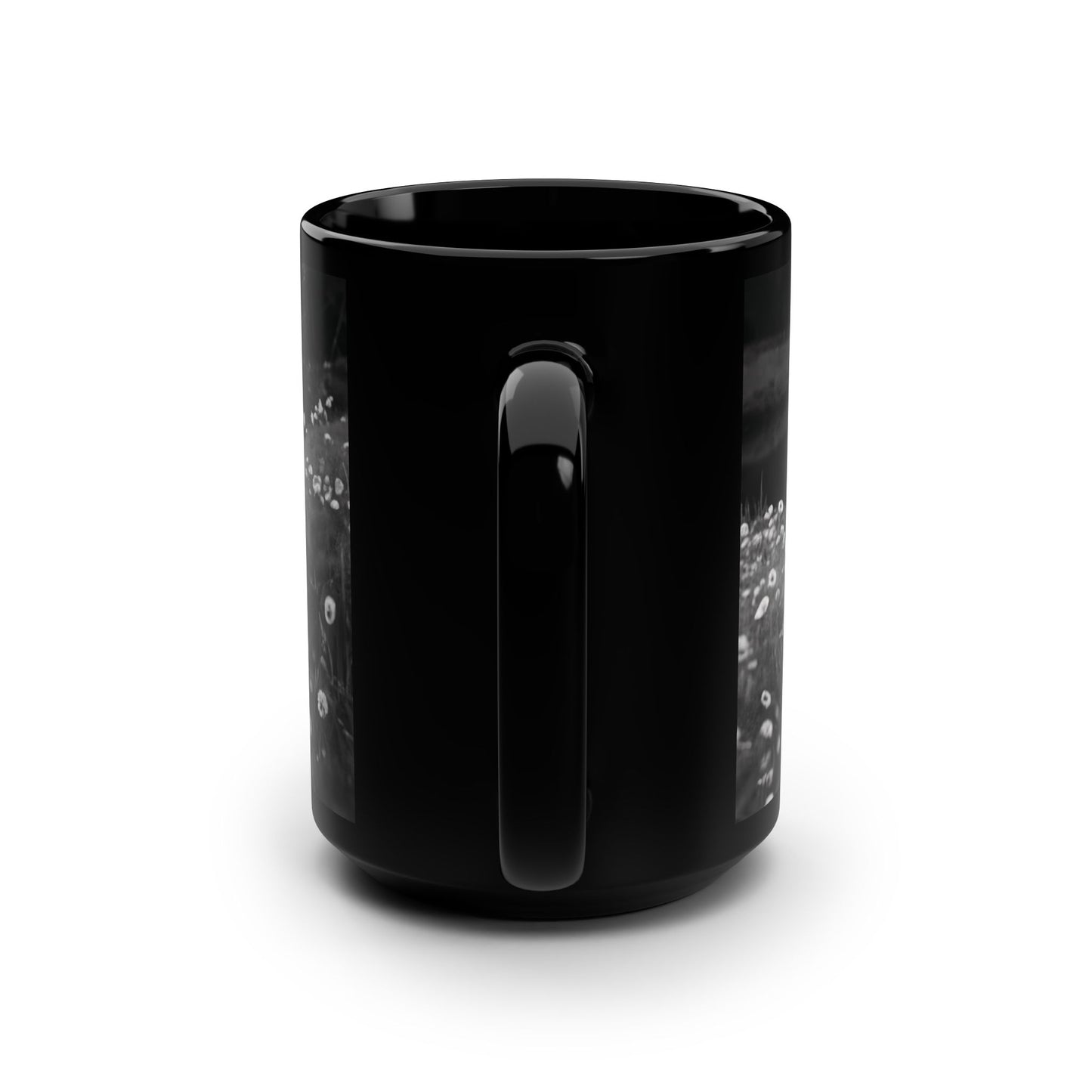 Mug - Elegant Teddy Bear Picnic Black Mug 15oz