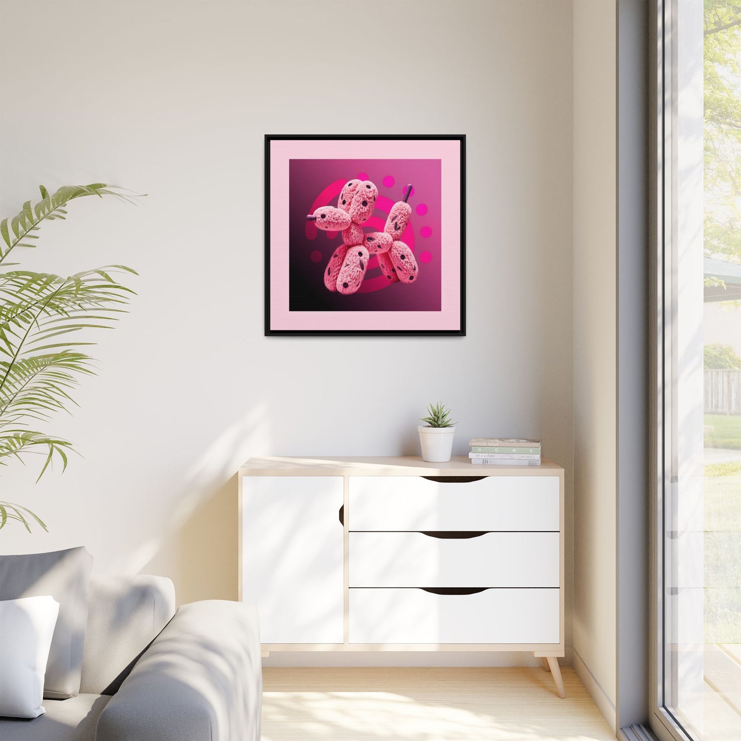 Canvas Art Print - Furry Balloon Dog