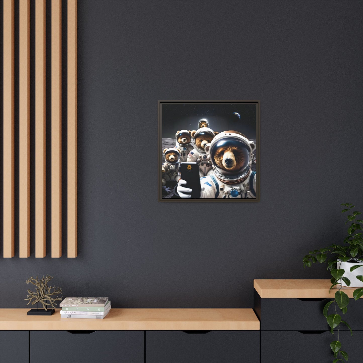 Canvas Print - Mooning Bear Selfie by Andrew McCarter