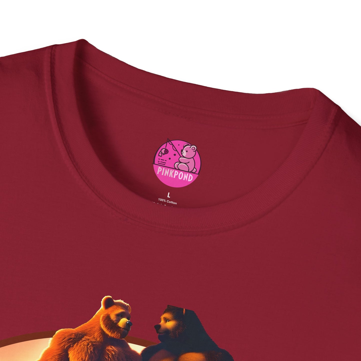 Bear Life is a Beach Unisex T-Shirt - Pride Bear Sunset Design