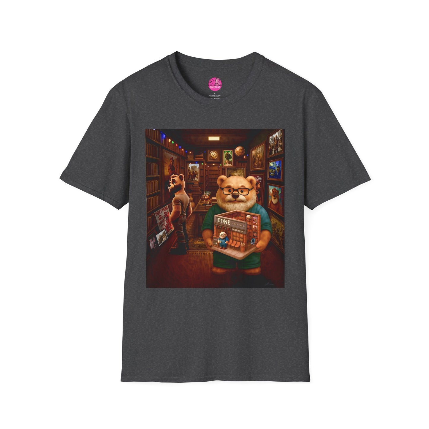 Vintage Bookstore Bear T-Shirt