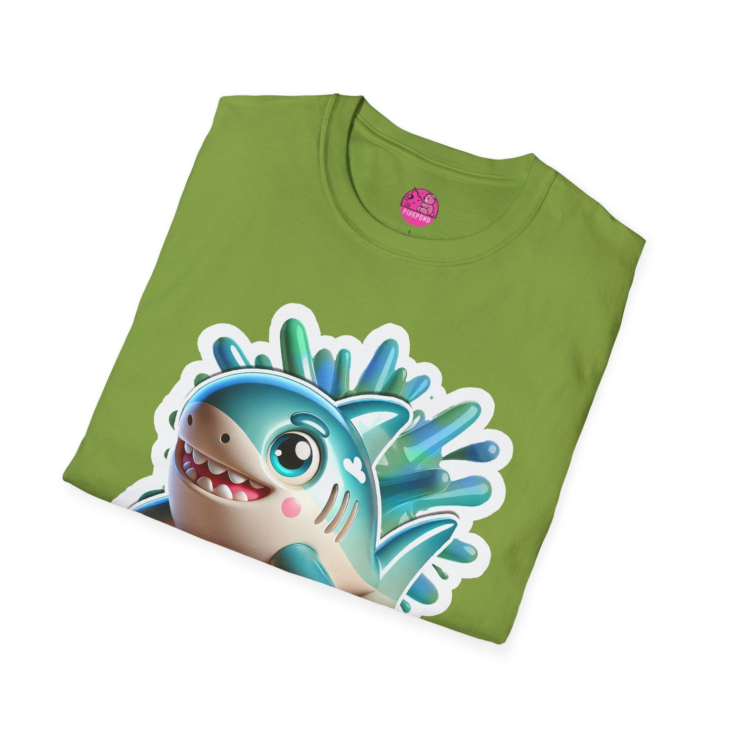 Marky the Shark Tee - Dive into fun - Unisex Softstyle T-Shirt for Ocean lovers