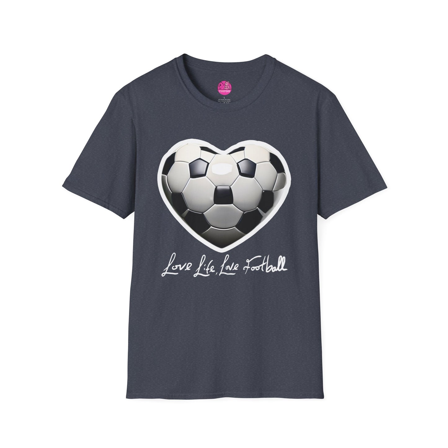 Football Heart Unisex T-Shirt - Love Life Design,