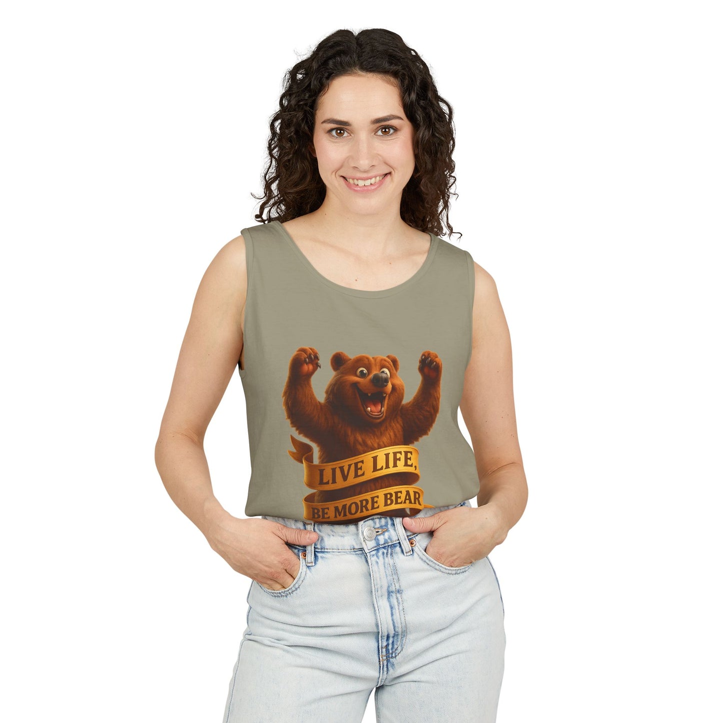 Bear Wisdom Tank Top - 'Live Life, Be More Bear'