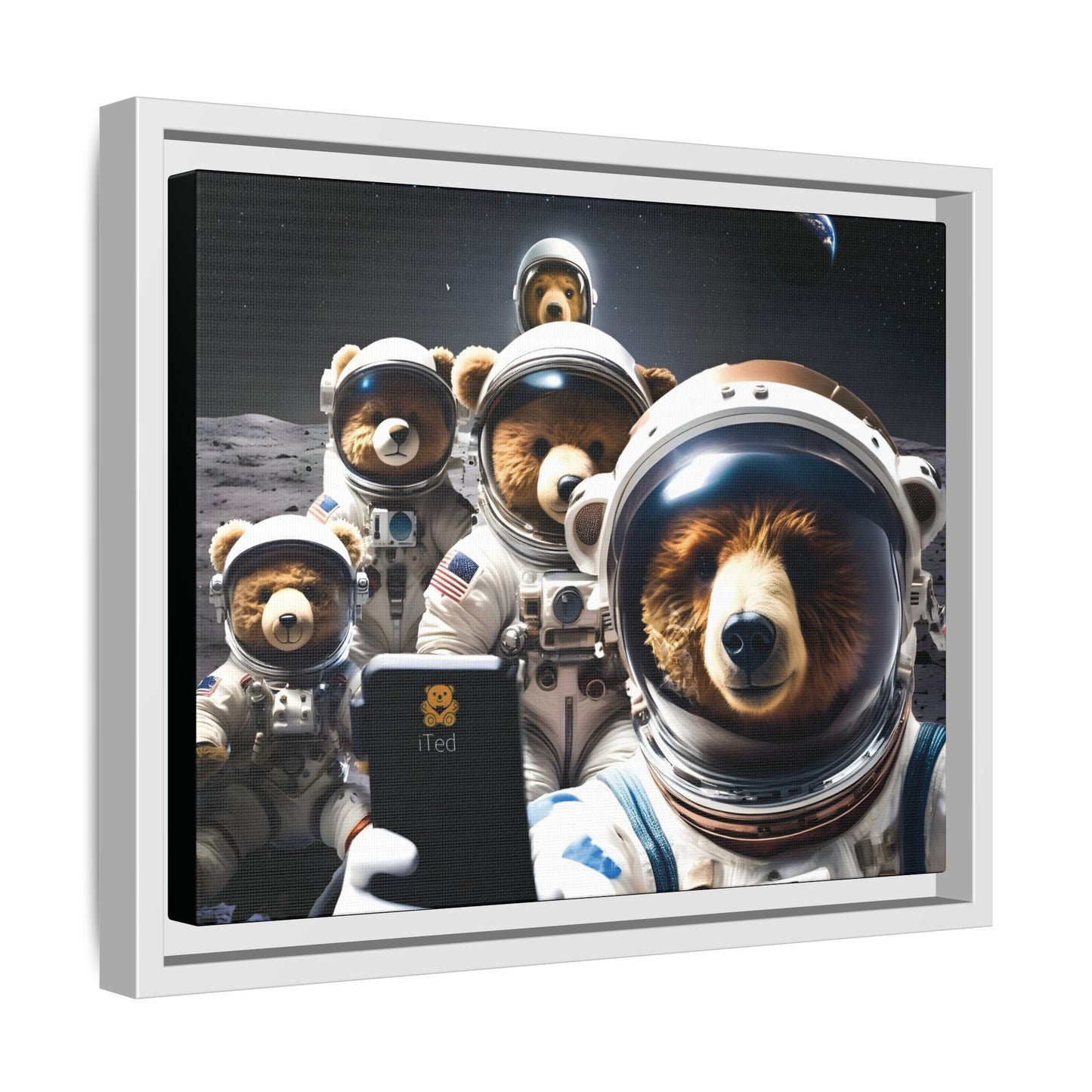 Canvas Print - Mooning Bear Selfie by Andrew McCarter