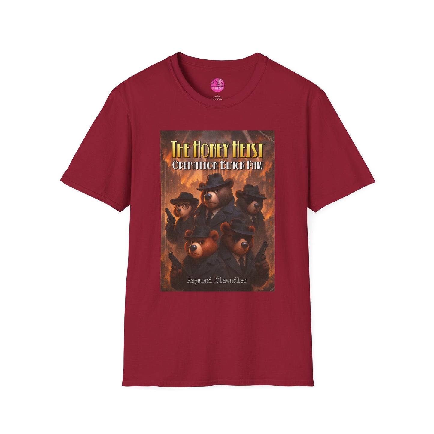 Unisex Tee - The Honey Heist: Operation Black Paw Noir Bear Detective Squad Shirt