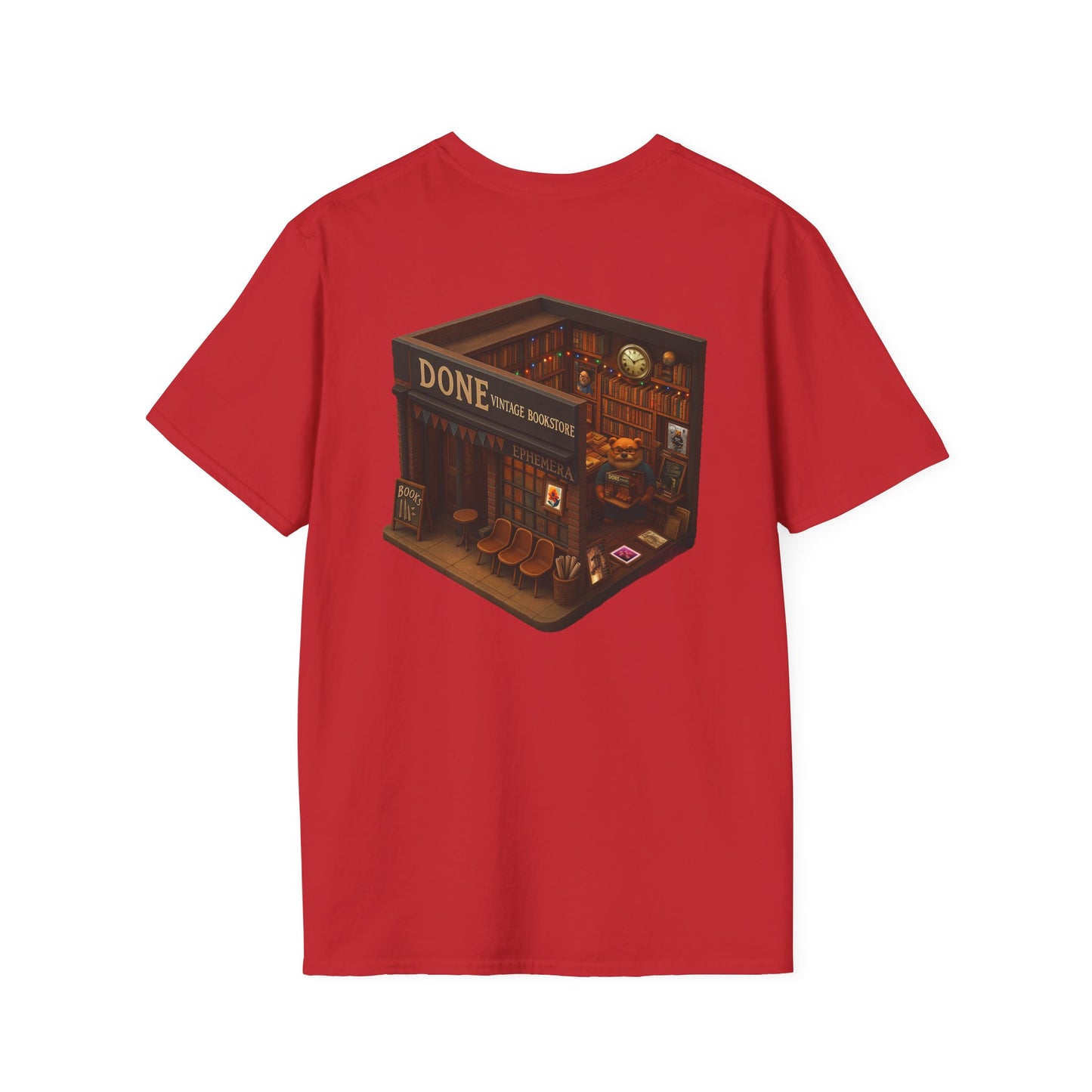Vintage Bookstore Bear T-Shirt