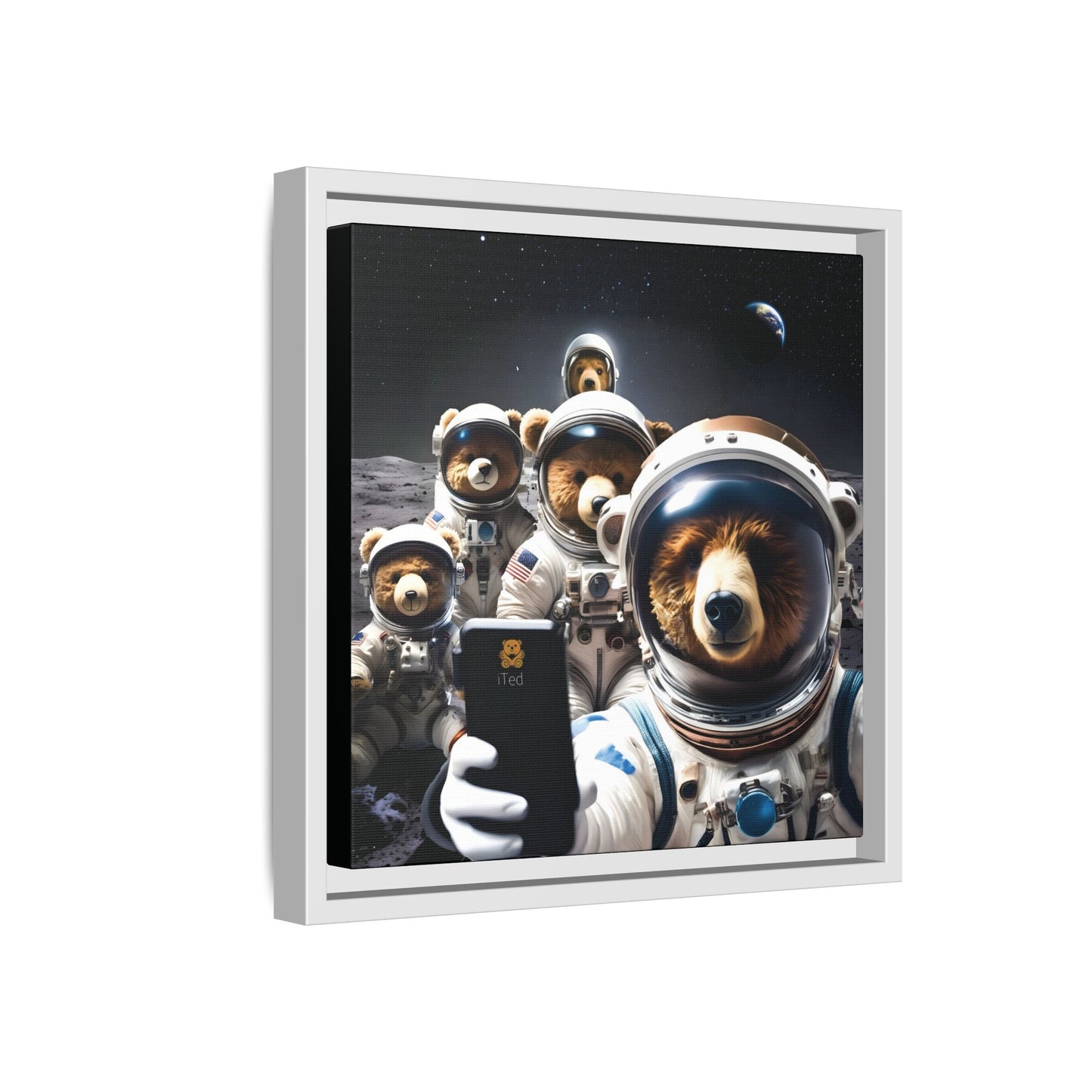 Canvas Print - Mooning Bear Selfie by Andrew McCarter
