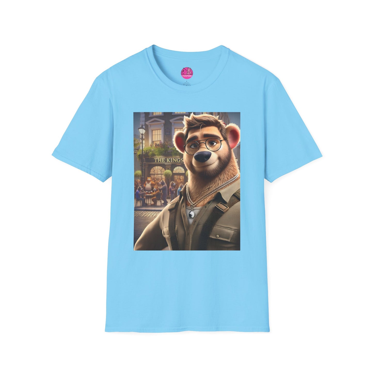 Bear T-Shirt - The King's Arms in Soho Design by PinkPond