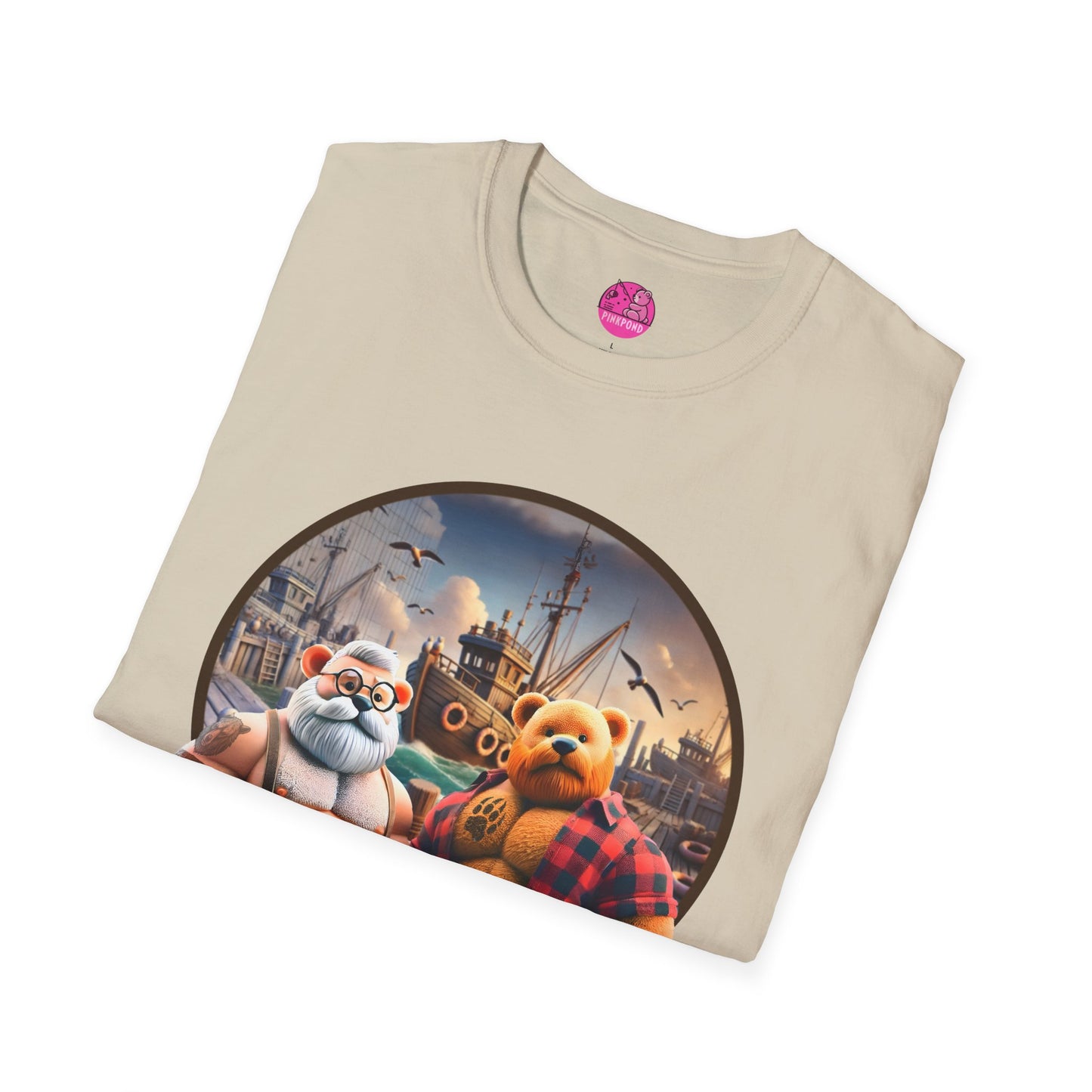 Dockside Daddies T-Shirt - Rugged Bear Seafaring Vibes Tee