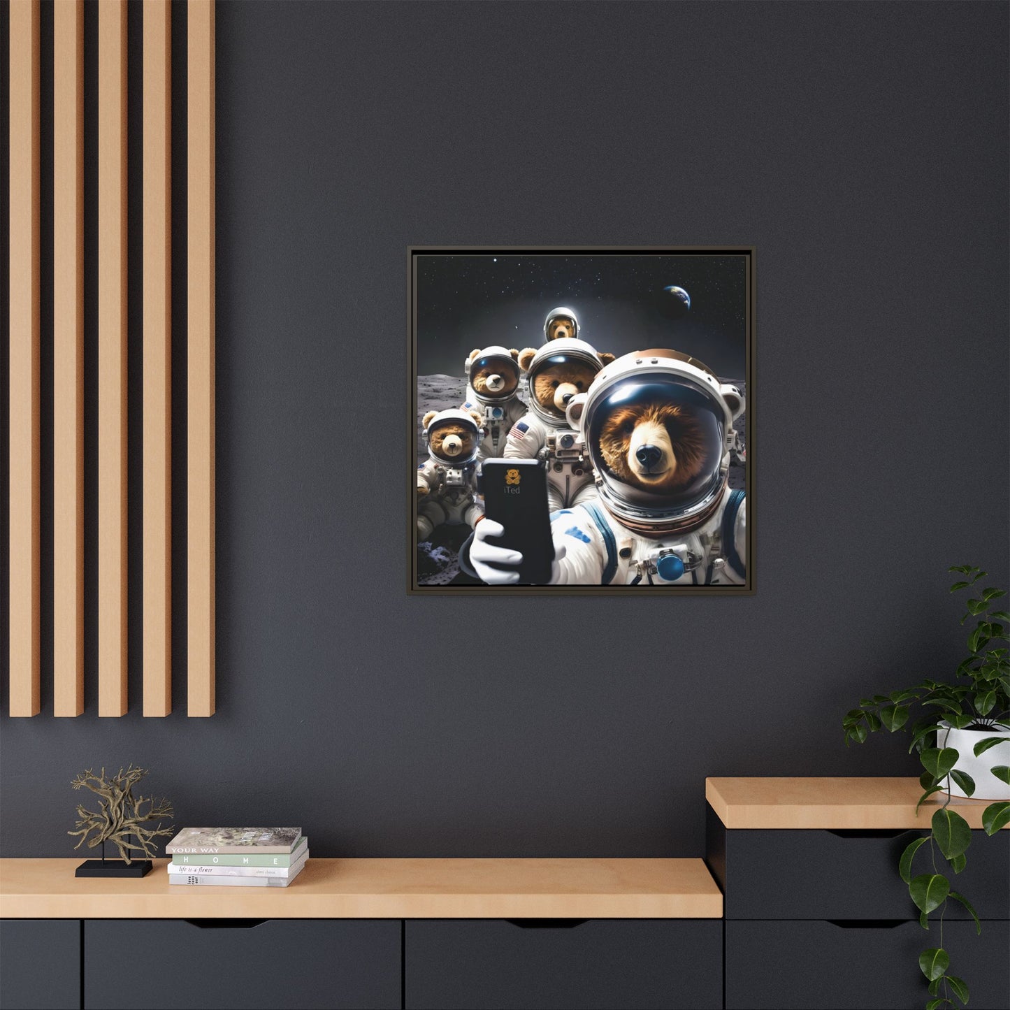 Canvas Print - Mooning Bear Selfie by Andrew McCarter