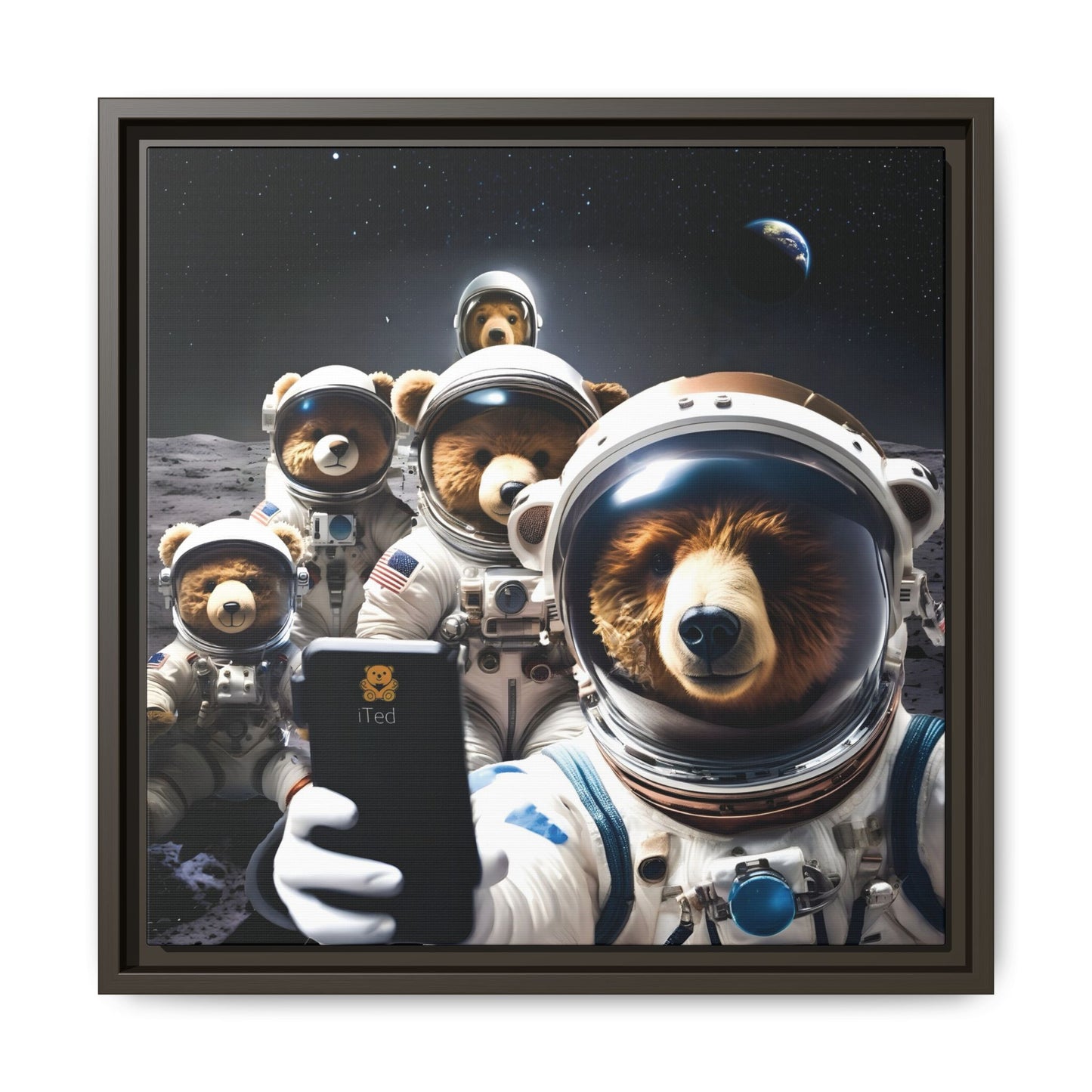 Canvas Print - Mooning Bear Selfie by Andrew McCarter