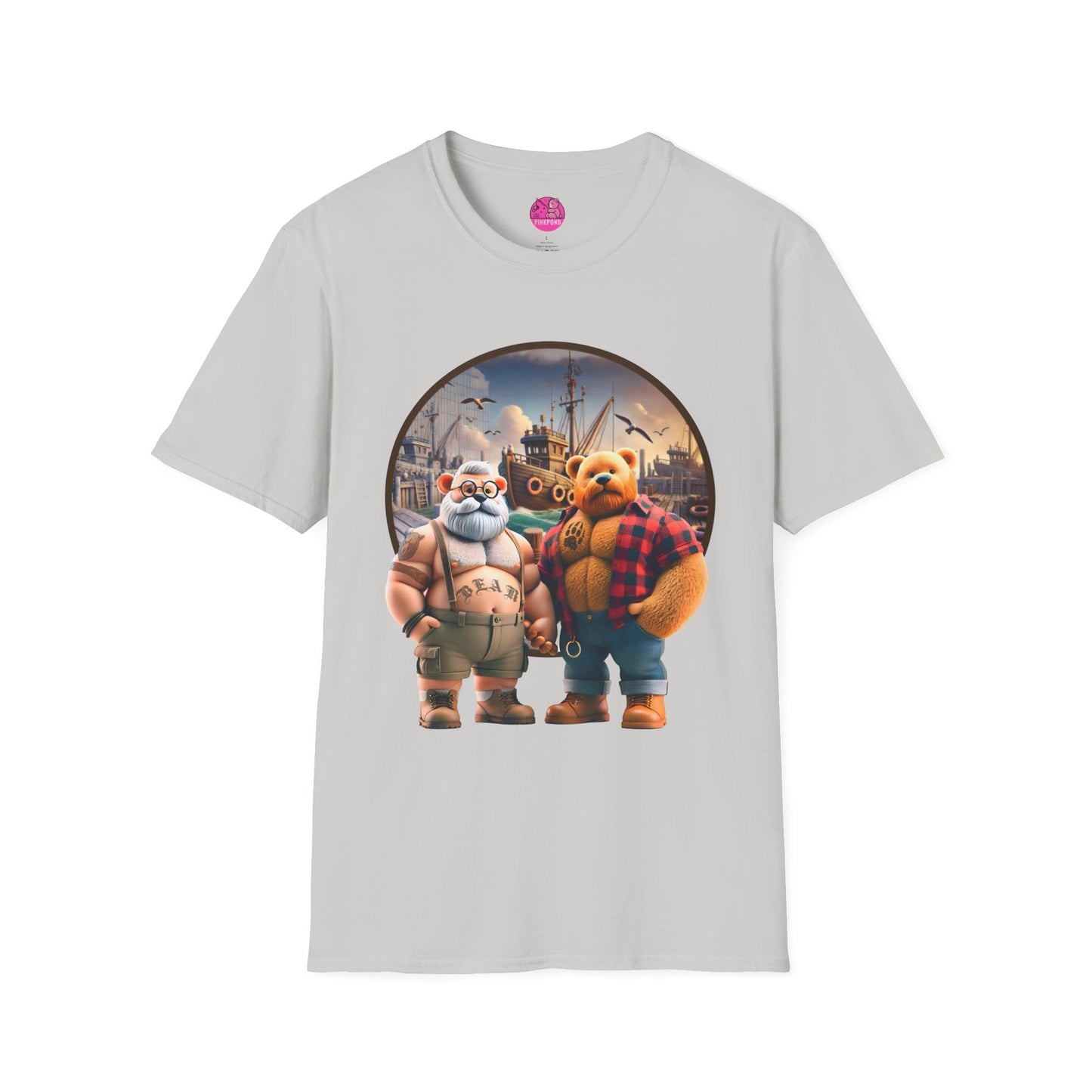 Dockside Daddies T-Shirt - Rugged Bear Seafaring Vibes Tee