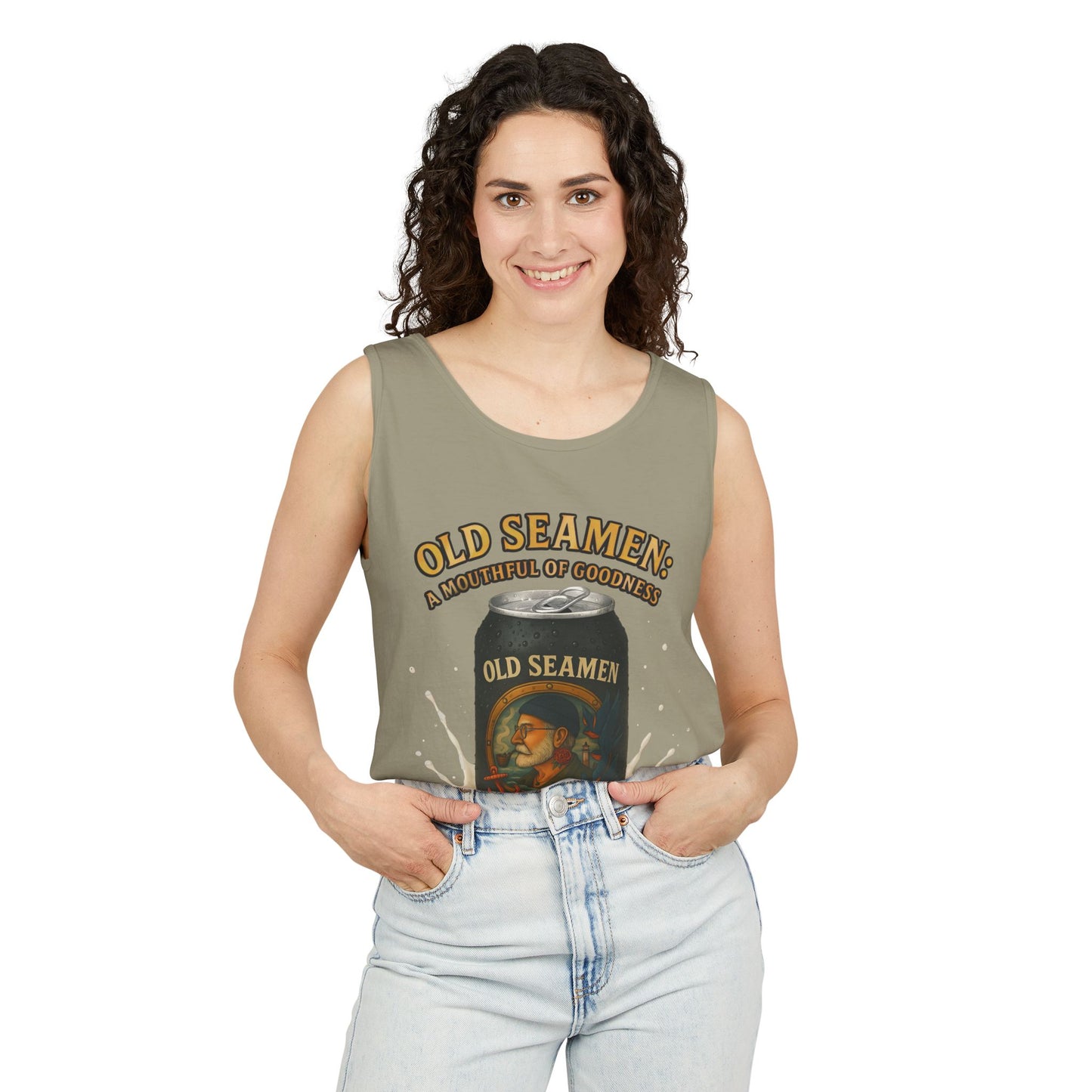 Tank Top Old Seamen Ale T-Shirt Vintage Beer Can Art Naughty Wink