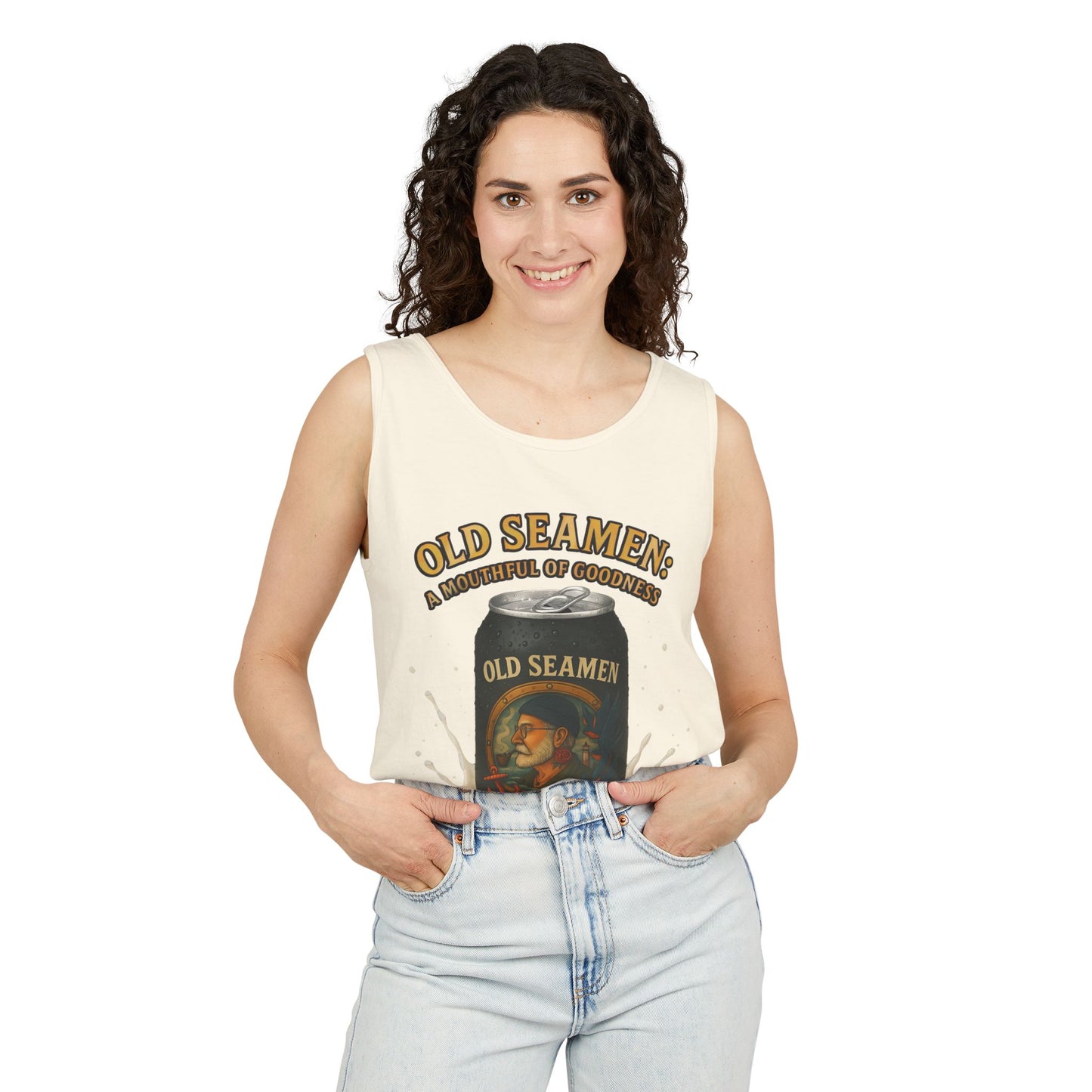 Tank Top Old Seamen Ale T-Shirt Vintage Beer Can Art Naughty Wink