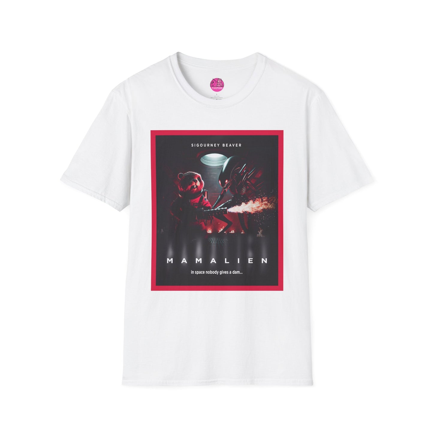 Red Alert Alien Parody Sci-Fi T-Shirt Featuring Sigourney Beaver