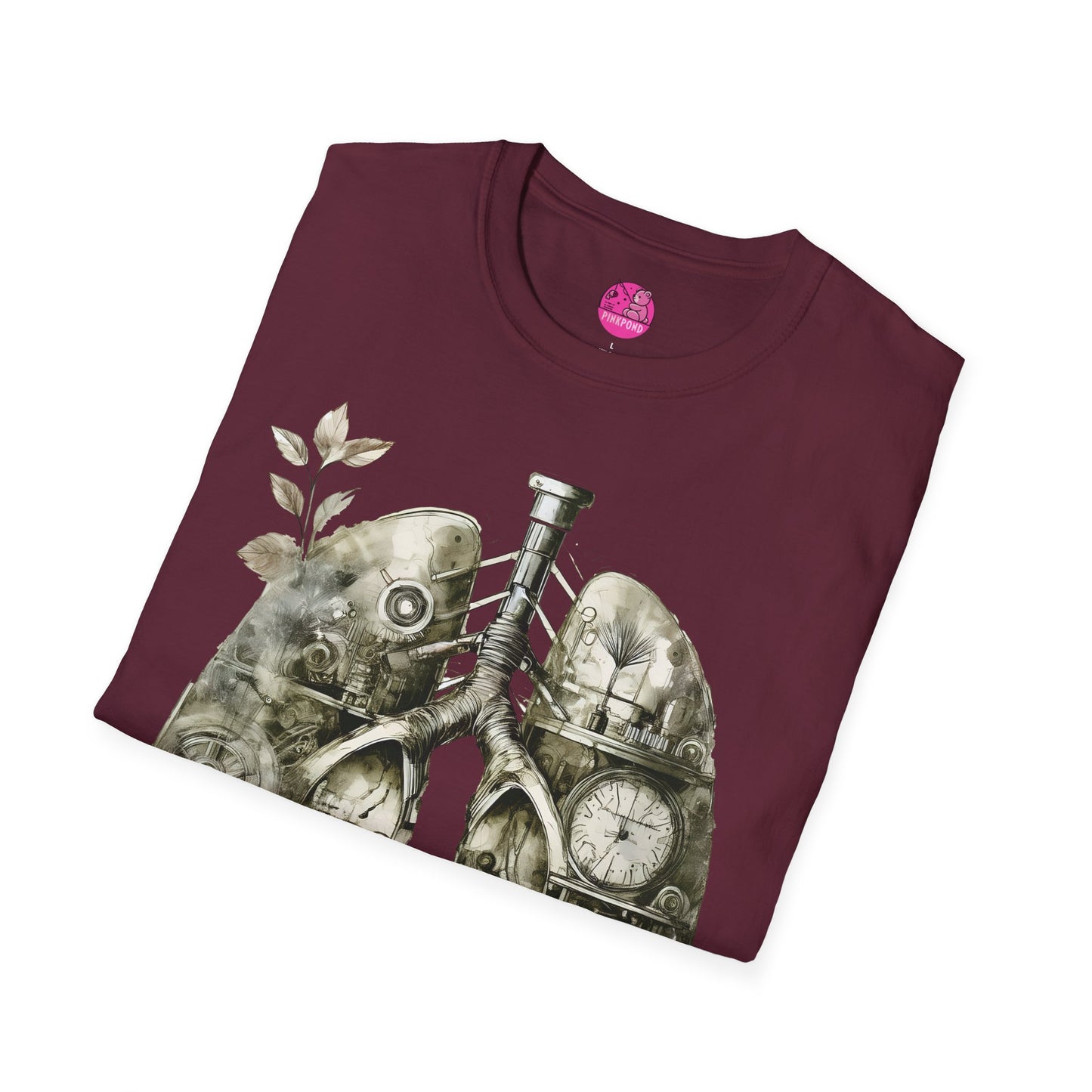 Steampunk T-Shirt 'Breathe In, Wind Up' PinkPond Tee
