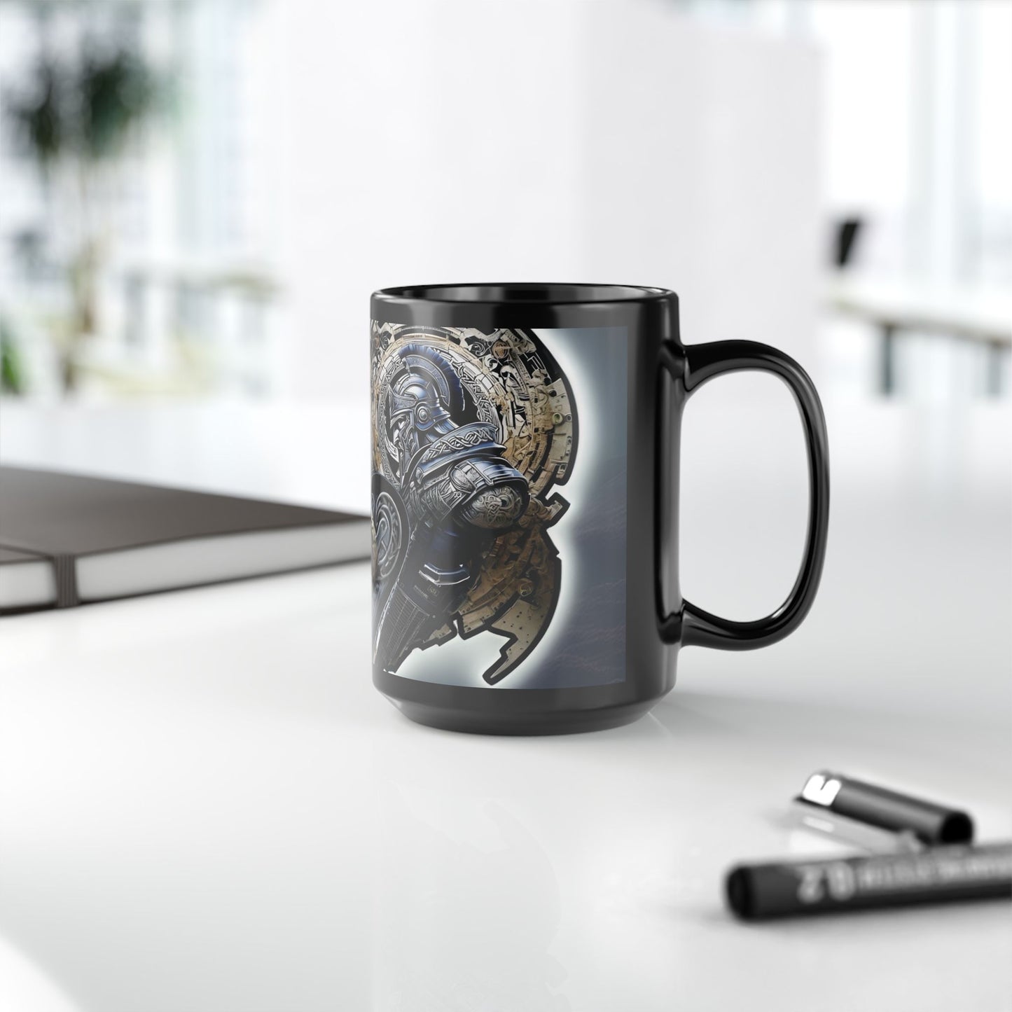 Black Mug - Cybernetic Trojan Eye Guardian of the Future Mug