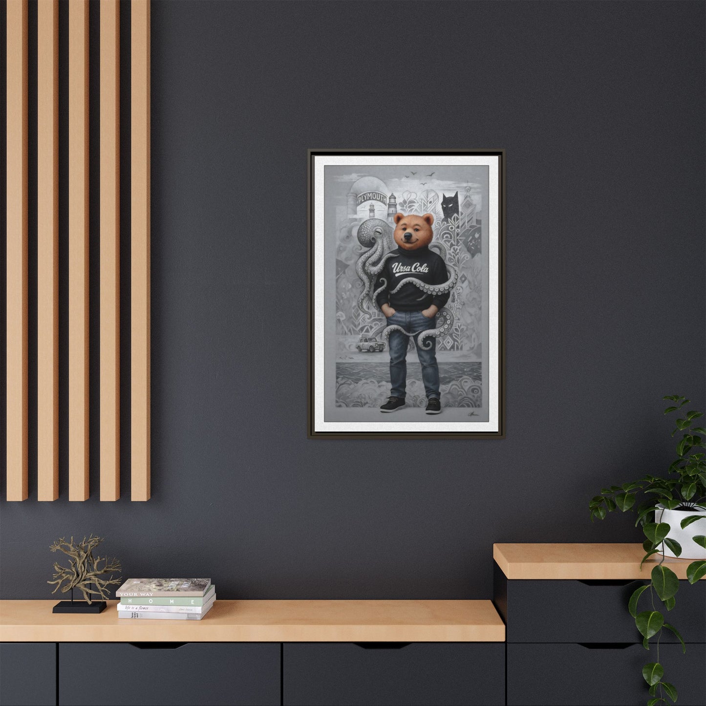 PinkPond Canvas Art Print – An Invasion of Octopi Was Announced on the News. Who Can Save Us?!